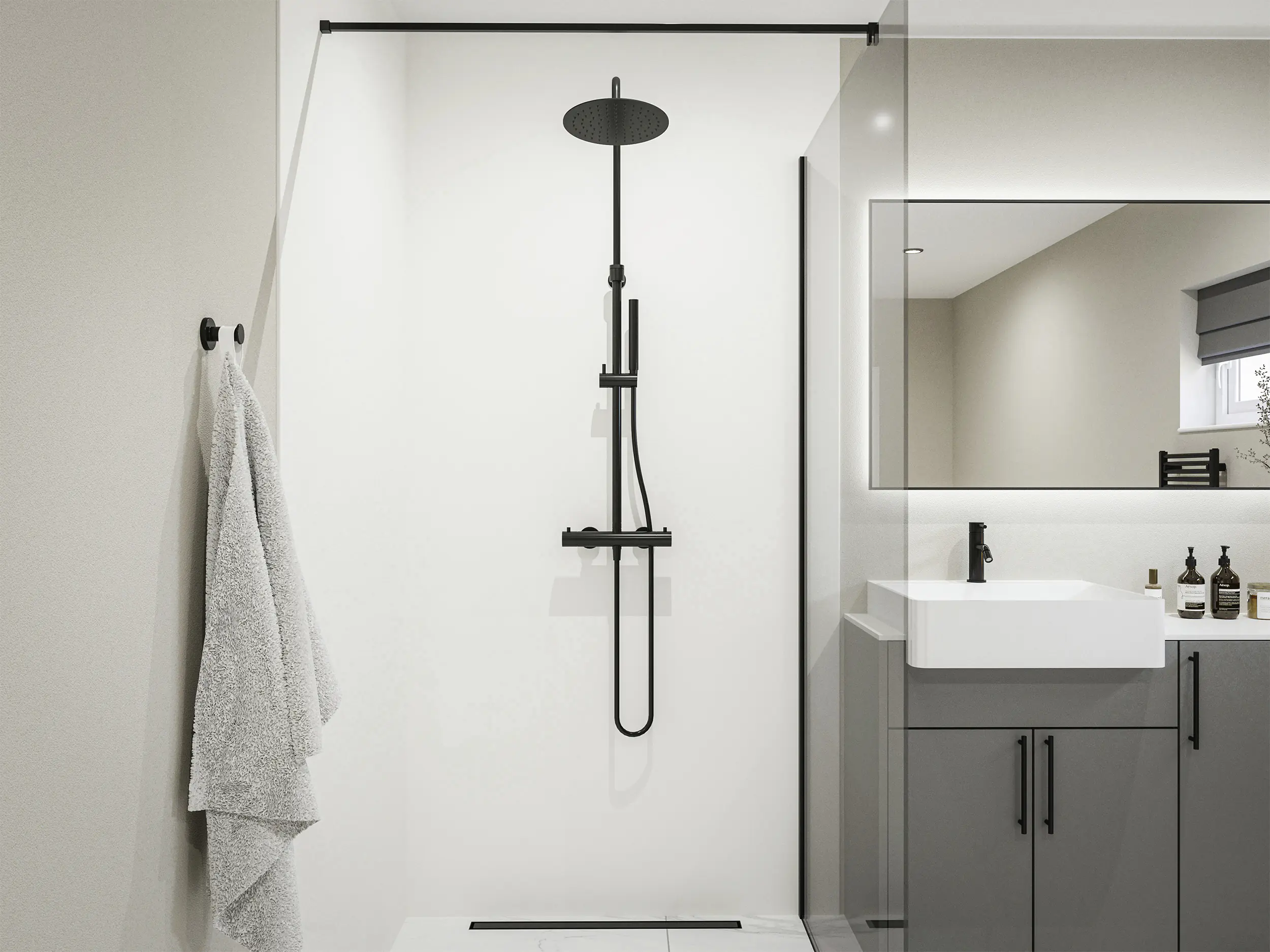 Wetwall Elite Duschrückwand Artico 60 x 242 cm mit Nut & Feder