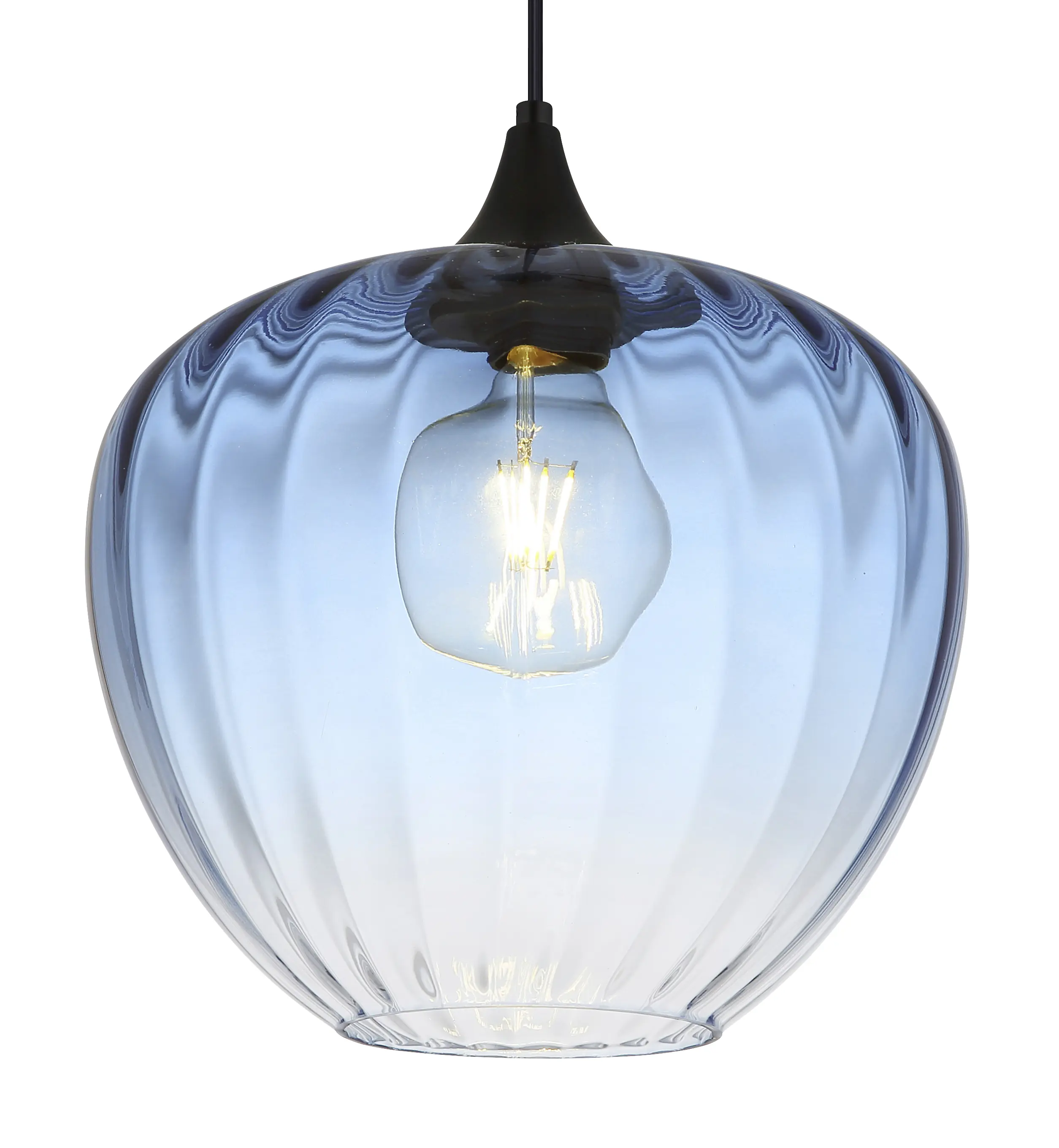 Globo Hängeleuchte Sander Ø 29 x 120 cm blau matt