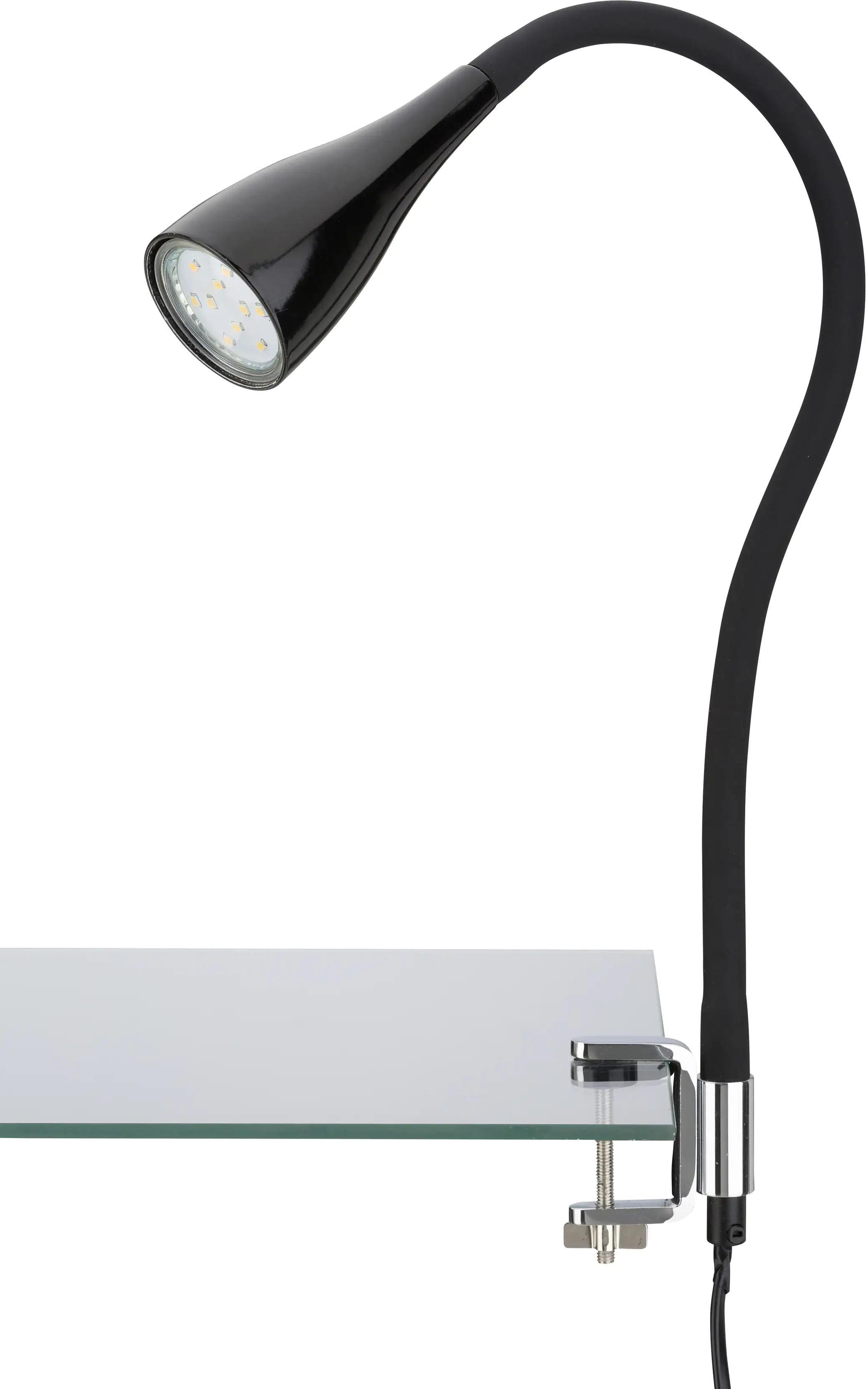 Briloner LED Klemmleuchte Elasti GU10, schwarz, warmweiß