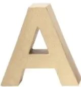 Glorex Papp-Buchstabe A 17,5 x 5,5 cm
