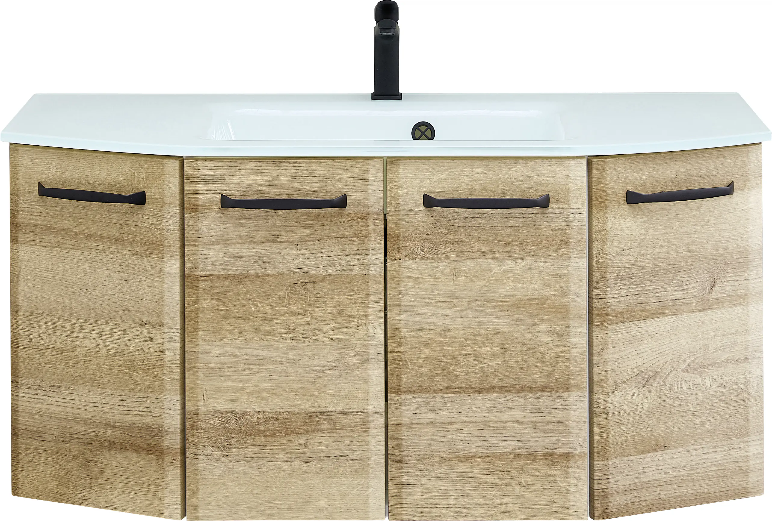 Pelipal Badmöbel-Set Aachen Riviera Eiche 112 cm