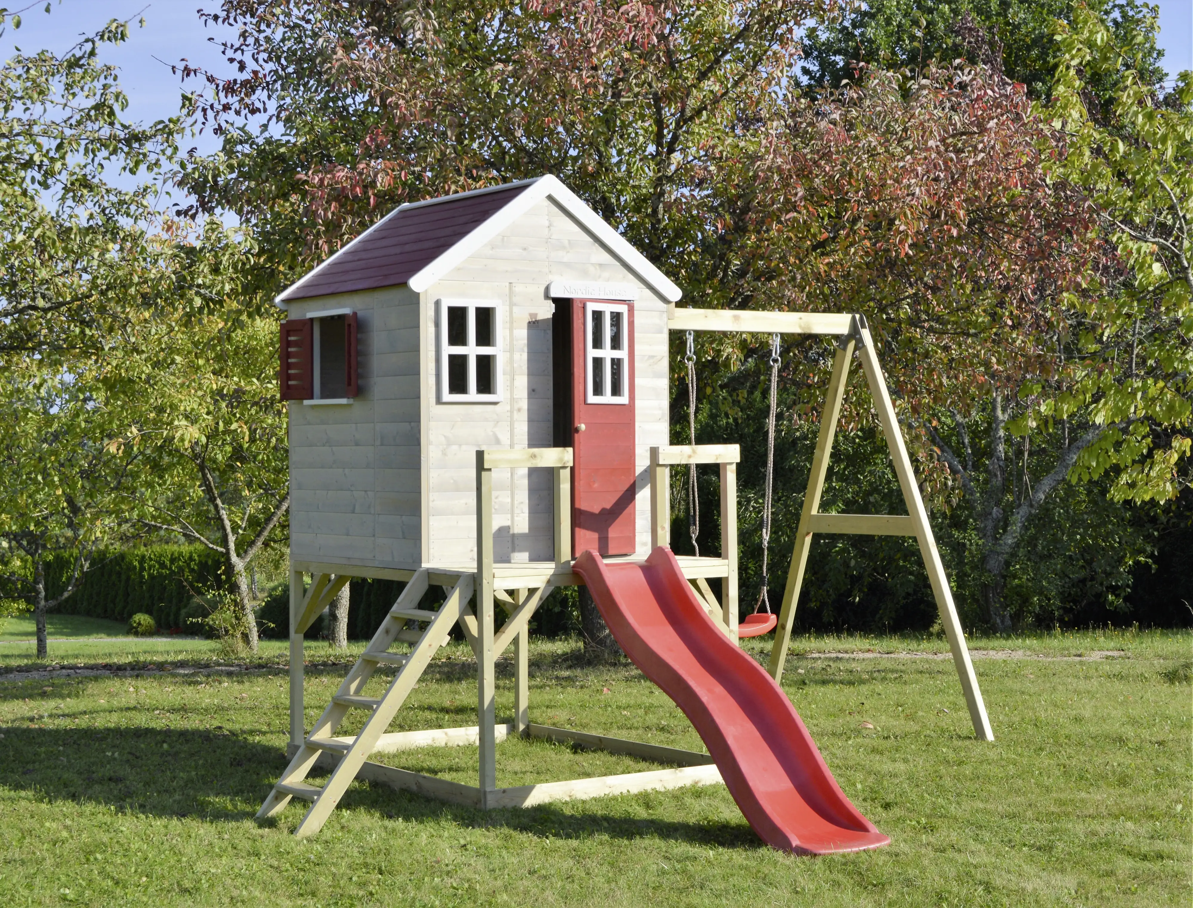 4751017090787_2533812 Wendi Toys Kinderspielhaus Elefant Spielturm inkl. Veranda & Rutsche
