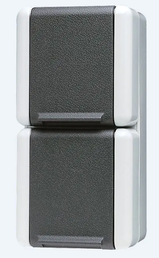 4017280034713 Jung WG800 2-fach Steckdose grau, senkrecht, Jung