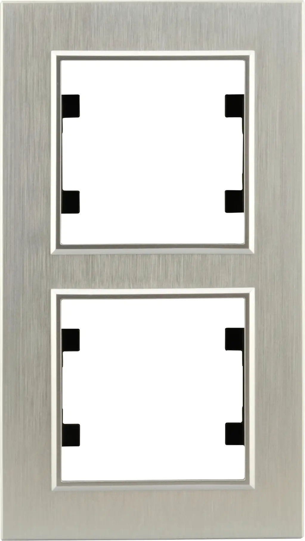 Unitec Abdeckrahmen 2-fach LUMIA, Metall silber Unitec Abdeckrahmen 2-fach LUMIA, Metall silber