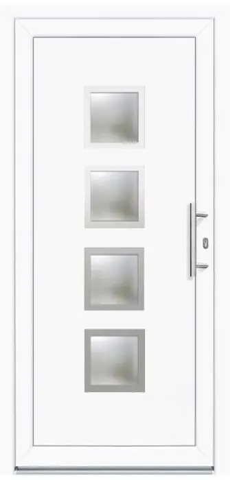 Panto Kunststoff-Haustür K025 110 x 210 cm DIN R weiß