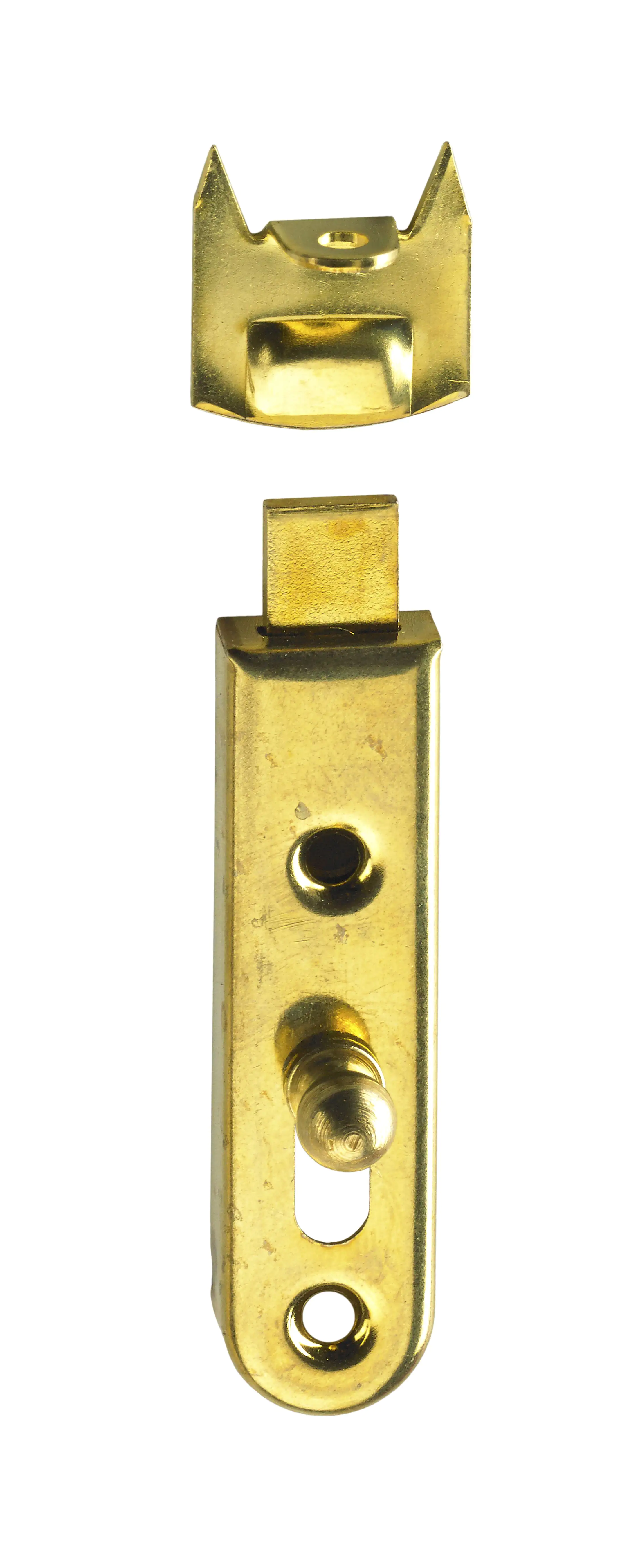 Hettich Möbelriegel Stahl vermessingt, 13 x 50 mm, 1 Stück