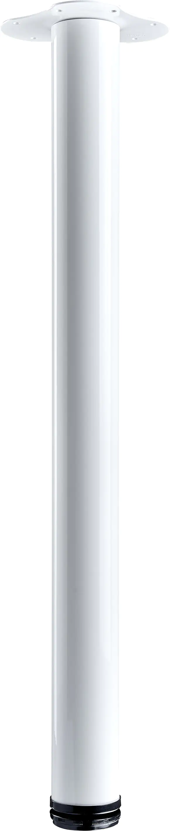 Hettich Tischbein 6,0 x 70 - 73 cm Stahl weiß - 1 Stück