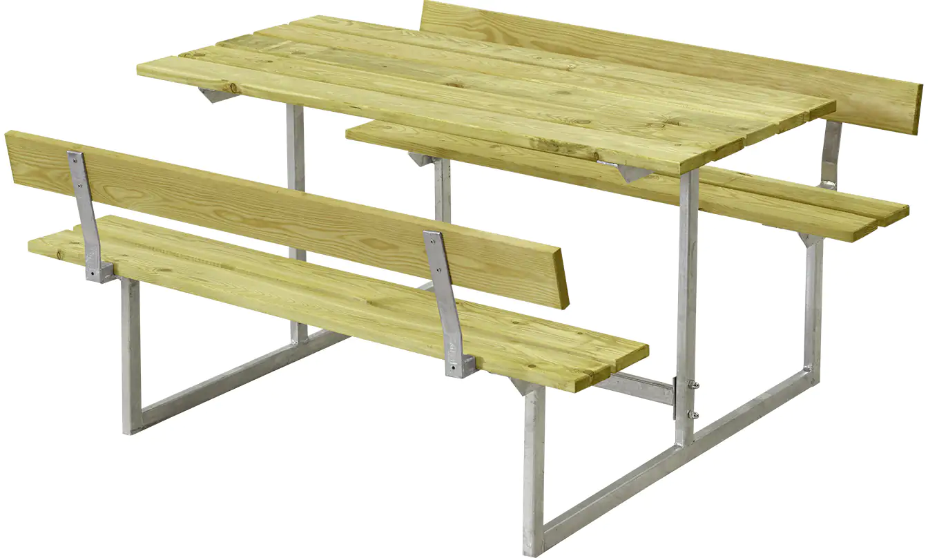 Plus Kindermöbel Basic 110 x 110 x 55 cm, 2 Rückenlehnen, Kiefer/Fichte