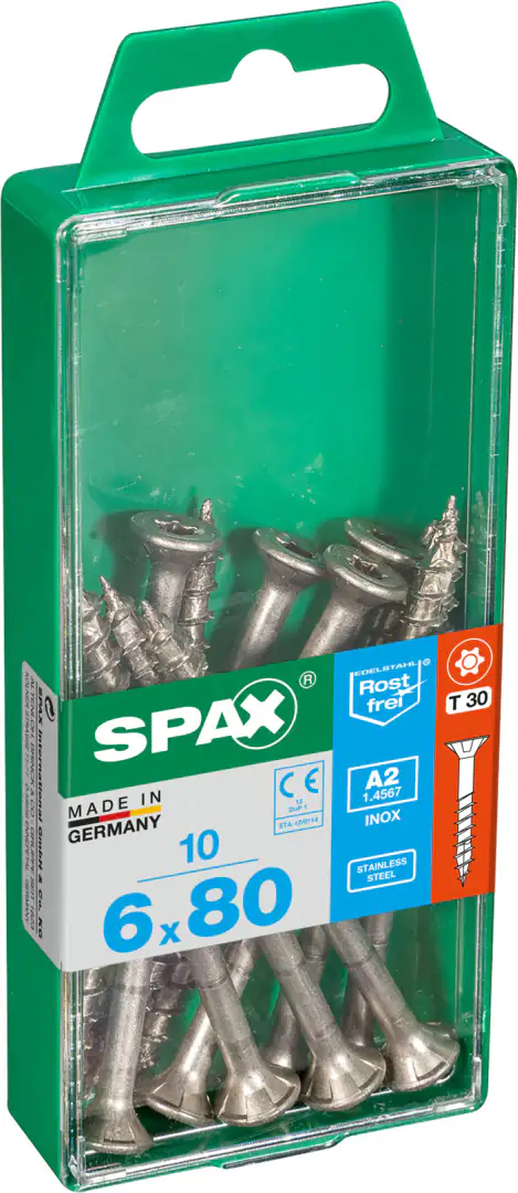 Spax Universalschrauben 6.0 x 80 mm TX 30 - 10 Stk.