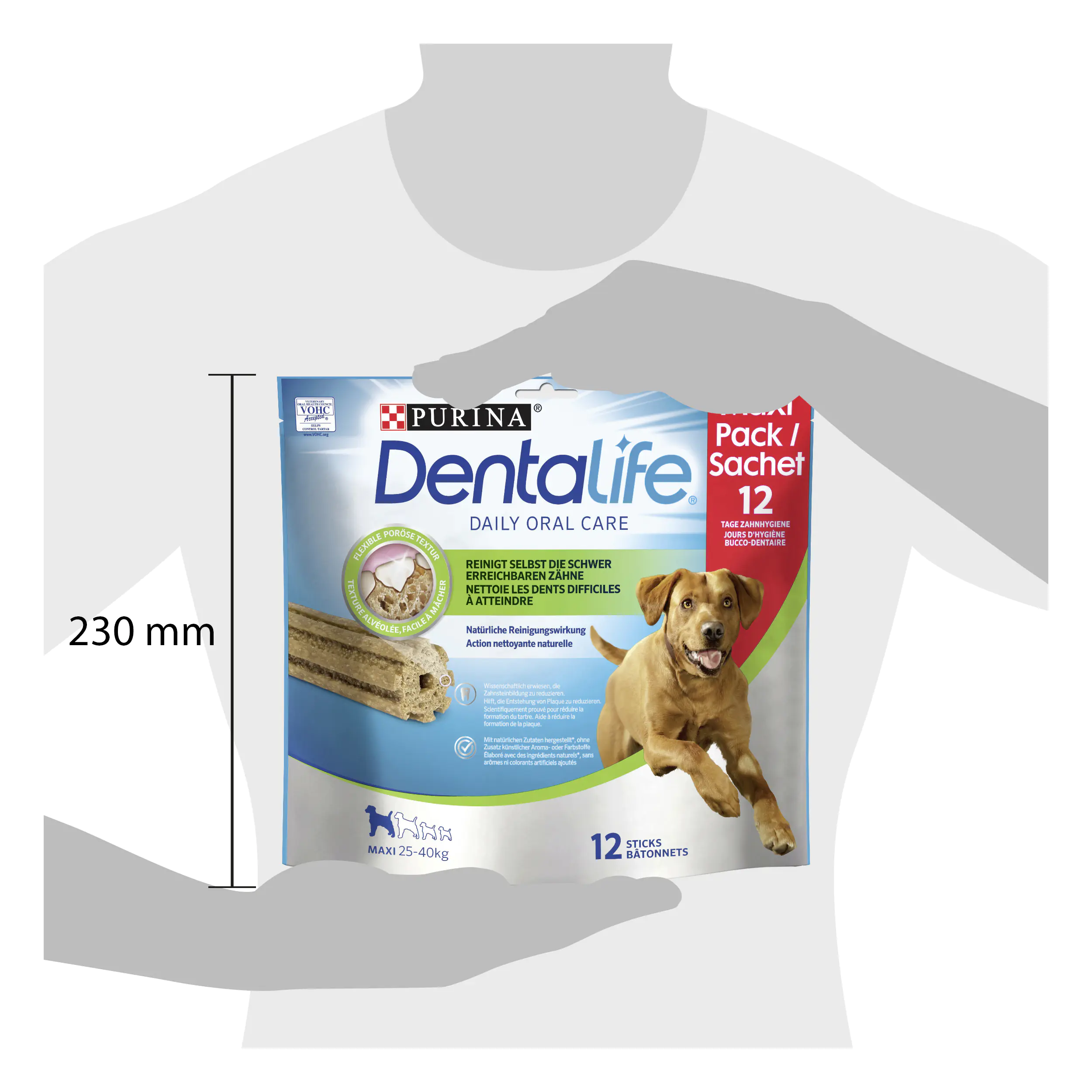 Purina DentaLife Maxi Snacks für große Hunde 12 Sticks 345g Maxipack