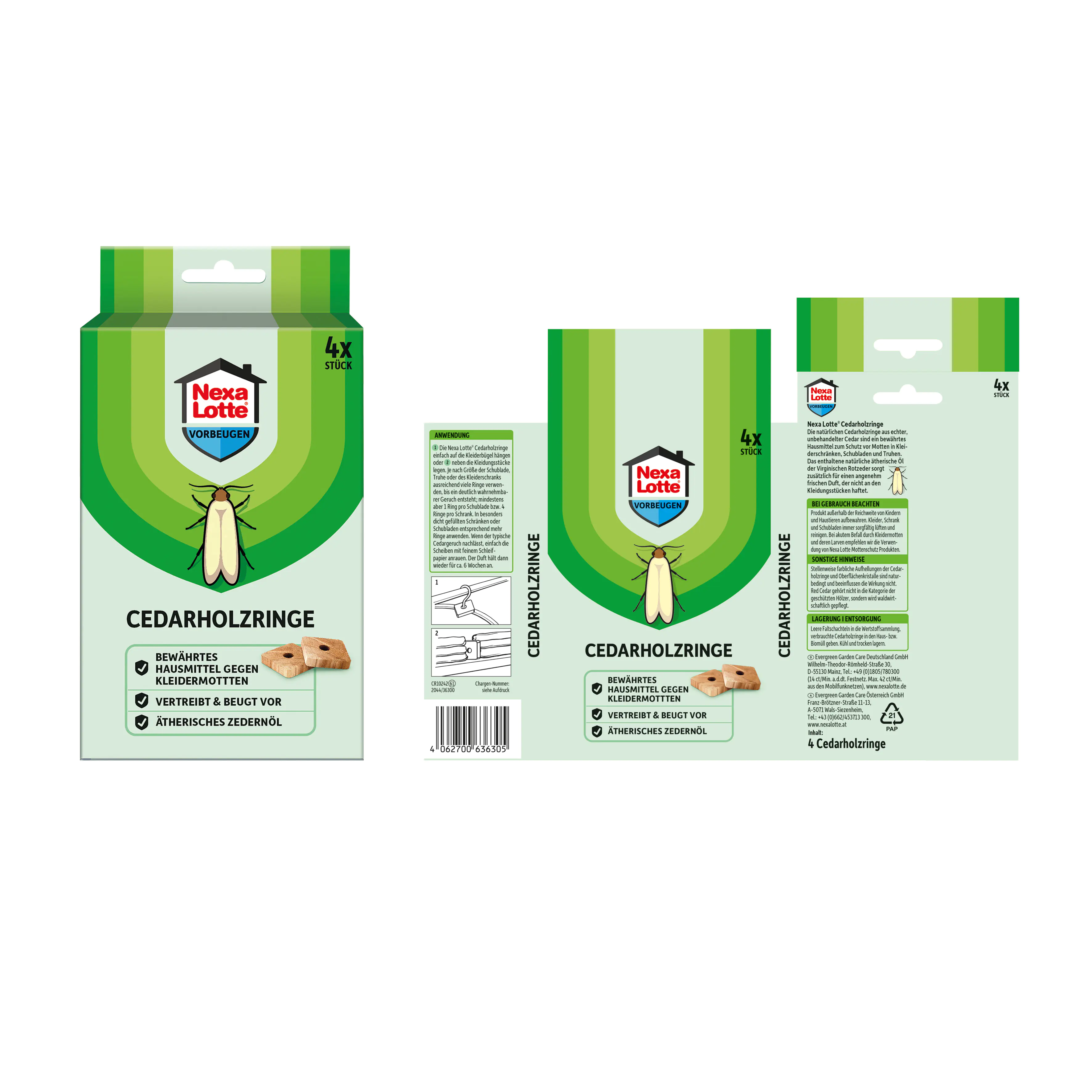 Nexa Lotte Cedarholz-Ringe 4 Stück