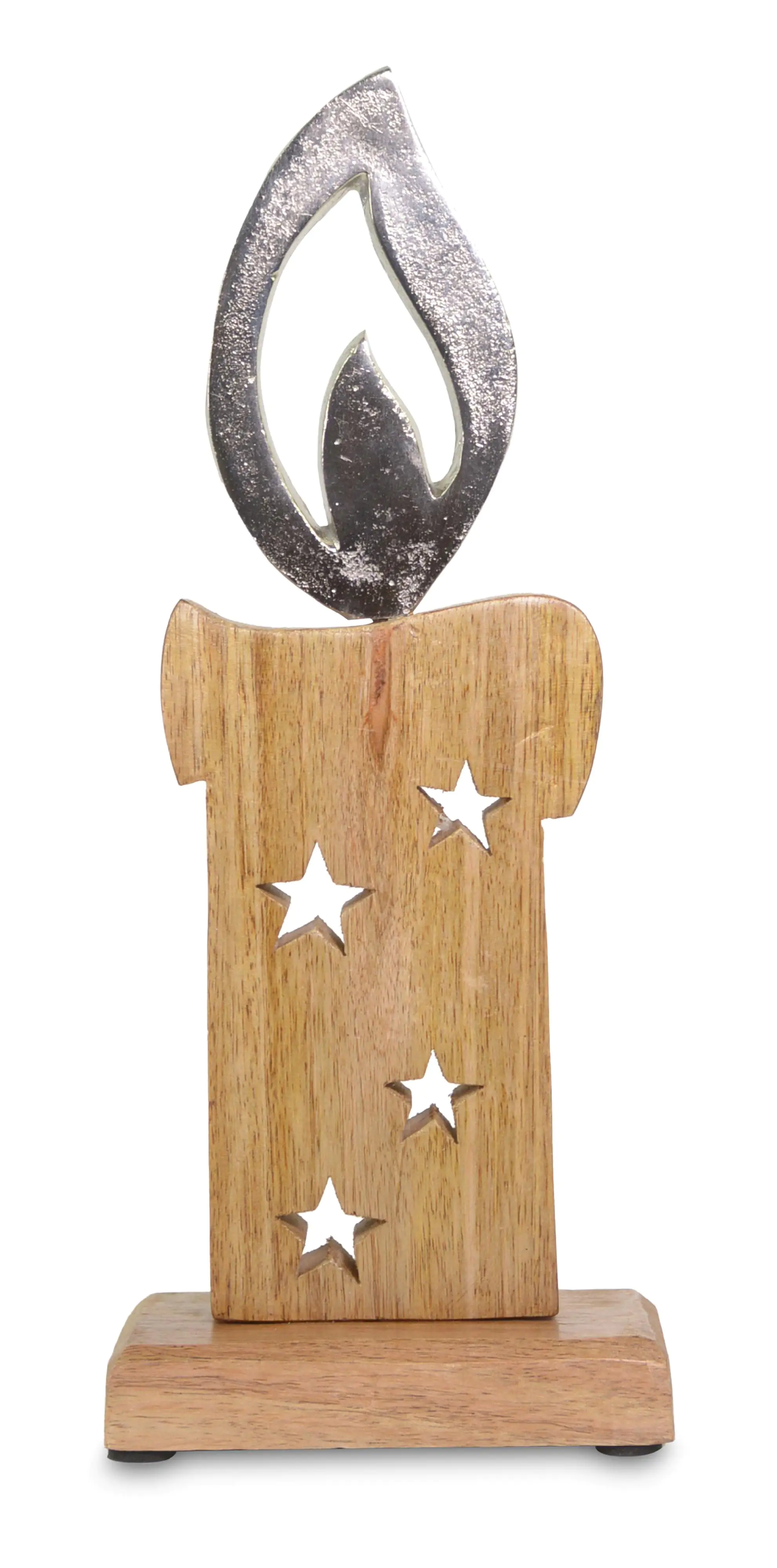 Riffelmacher Dekofigur Holzkerze 13 x 7 x 31 cm Riffelmacher Dekofigur Holzkerze 13 x 7 x 31 cm