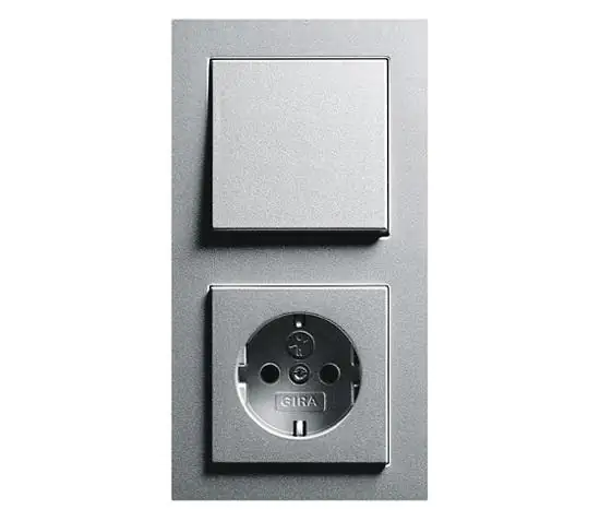 Gira Steckdose E2, aluminium, 018826 Gira Steckdose E2, aluminium, 018826