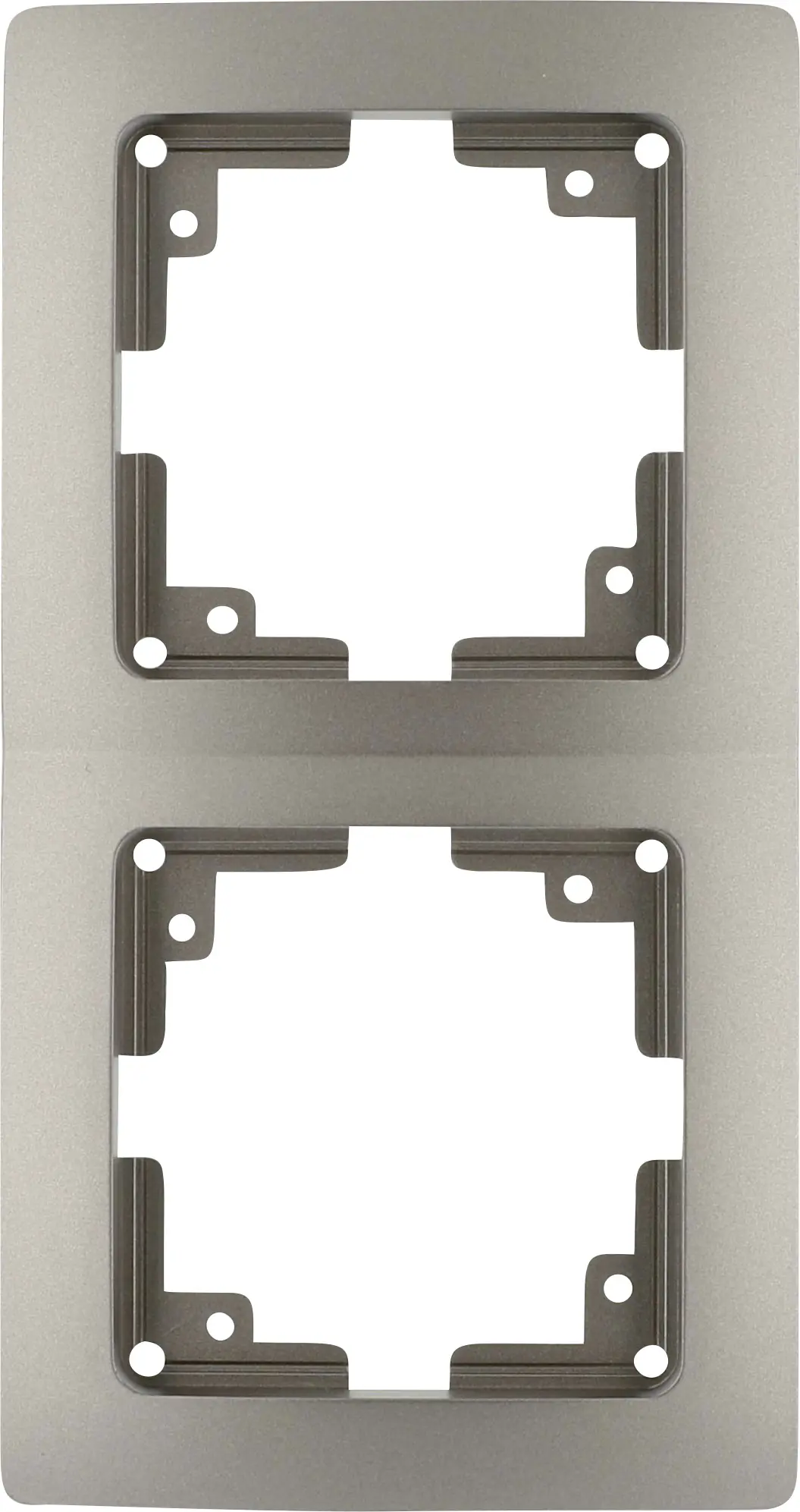 Unitec Abdeckrahmen Monaco 2-fach platin