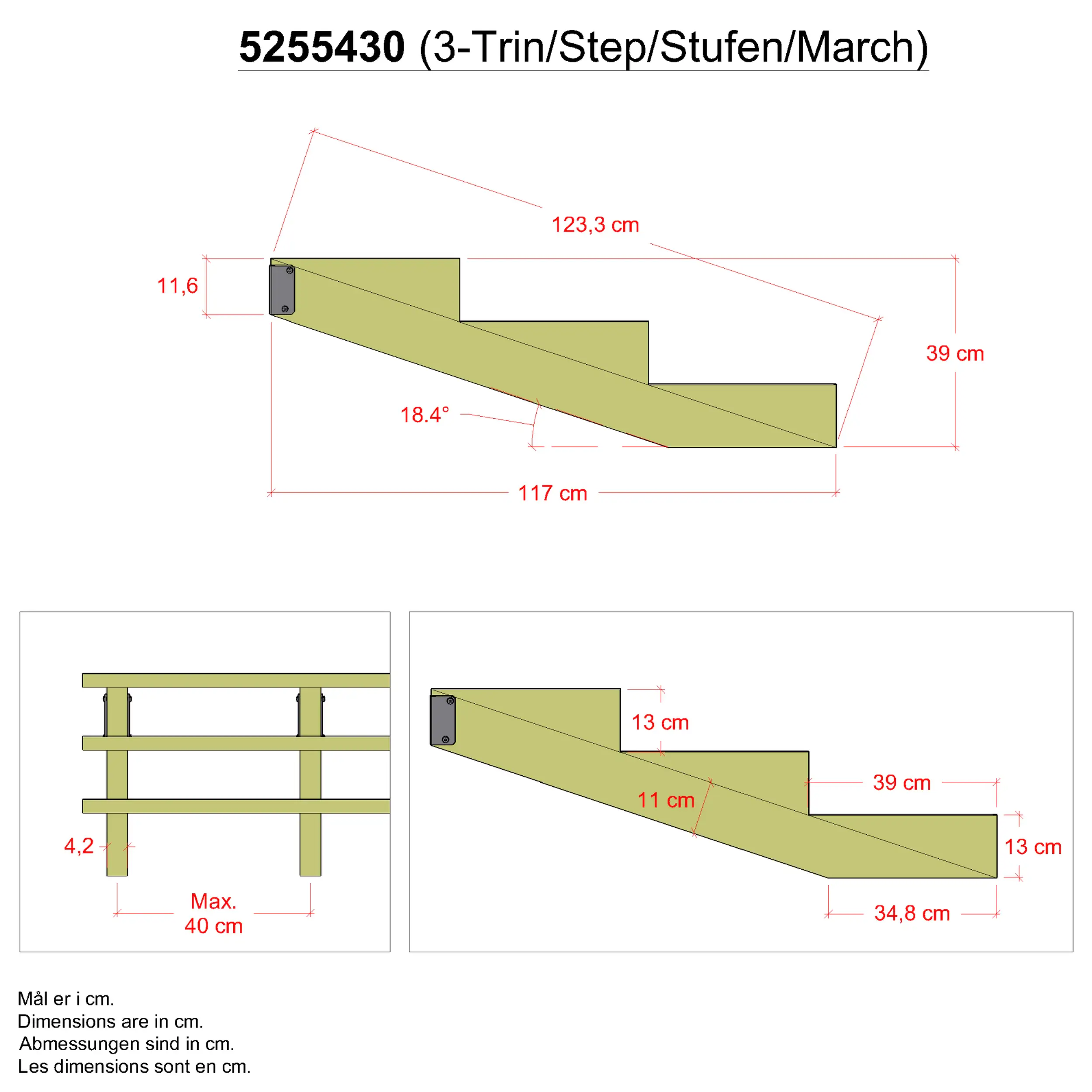 Plus Treppenwange Kiefer 13 cm Stufenhöhe mit Beschlag Plus Treppenwange Kiefer 13 cm Stufenhöhe mit Beschlag