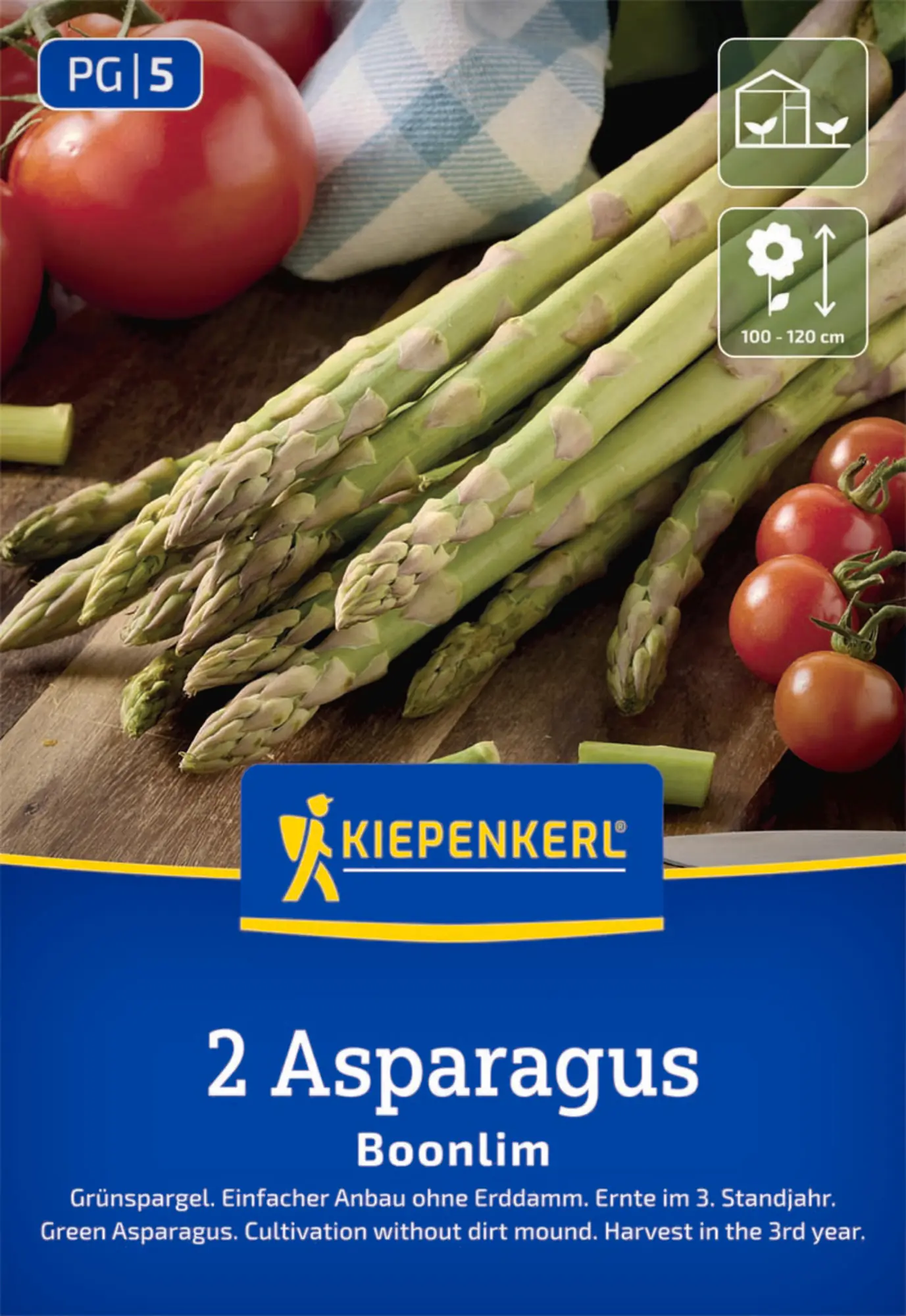 Kiepenkerl Pflanzgut Grünspargel Boonlim Asparagus officinalis 1 Stück