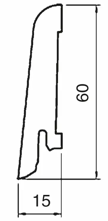 Amorim Fußleiste 240 cm 60 x 15 mm Bergfichte Amorim Fußleiste 240 cm 60 x 15 mm Bergfichte
