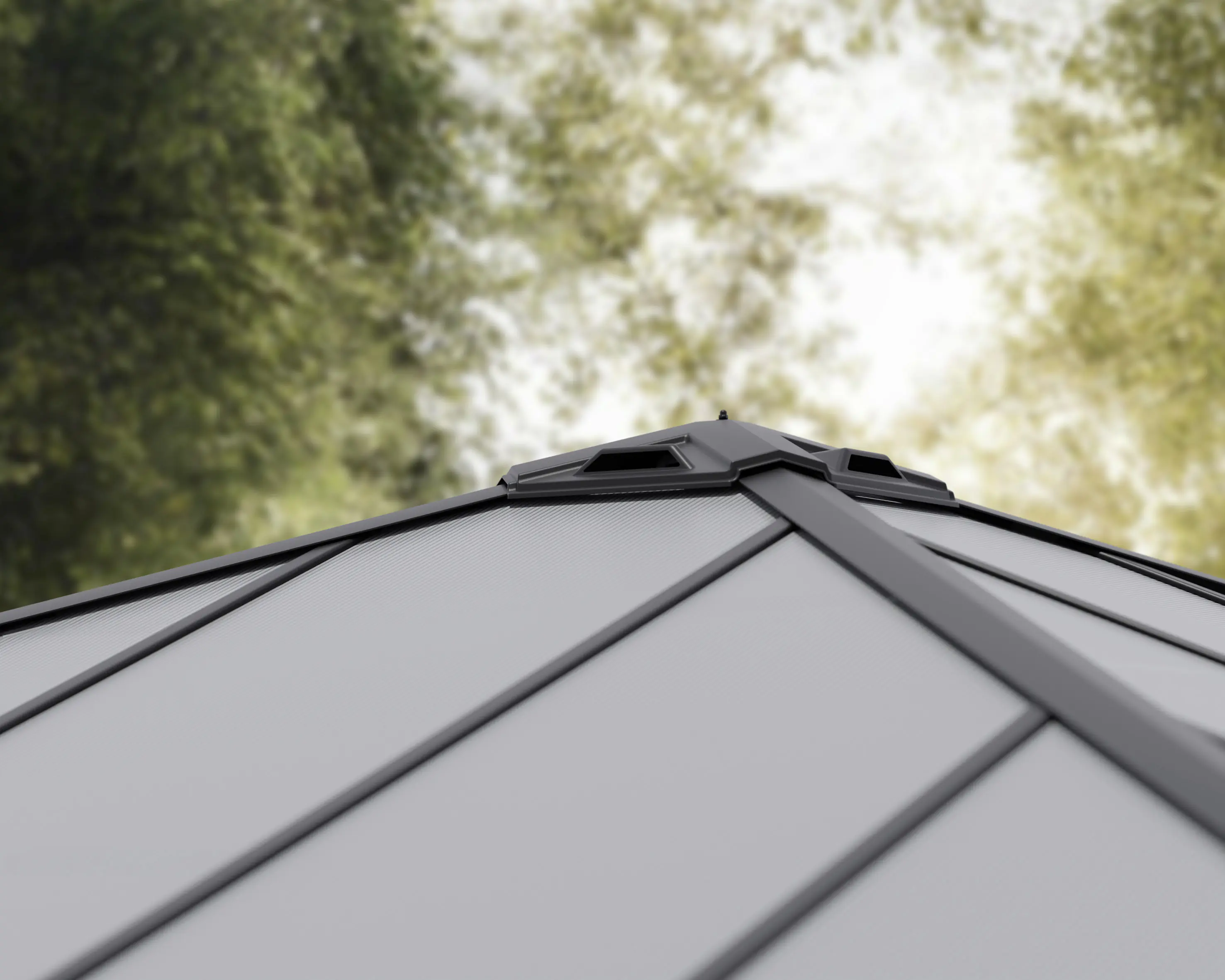 Canopia Carport Colorado 14x14  Grau Alu 426 x 426 cm