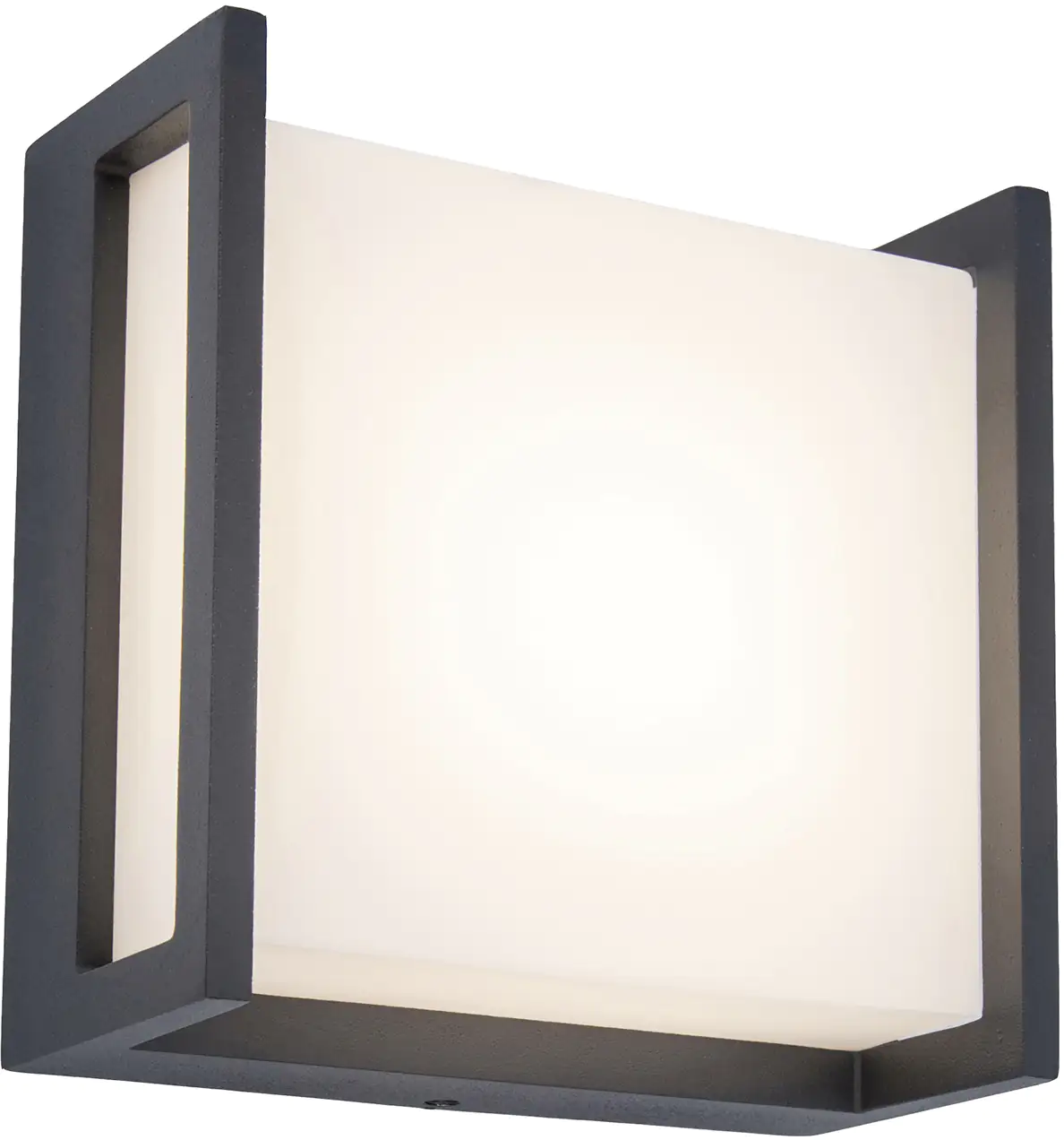Lutec LED Außenwandleuchte Qubo anthrazit IP54