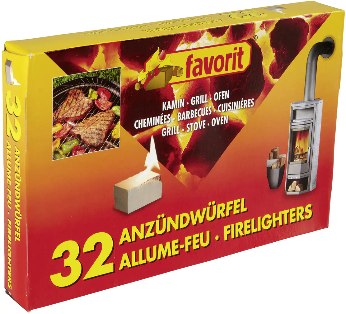 Favorit Anzündwürfel weiß, 32 Stück Favorit Anzündwürfel weiß, 32 Stück