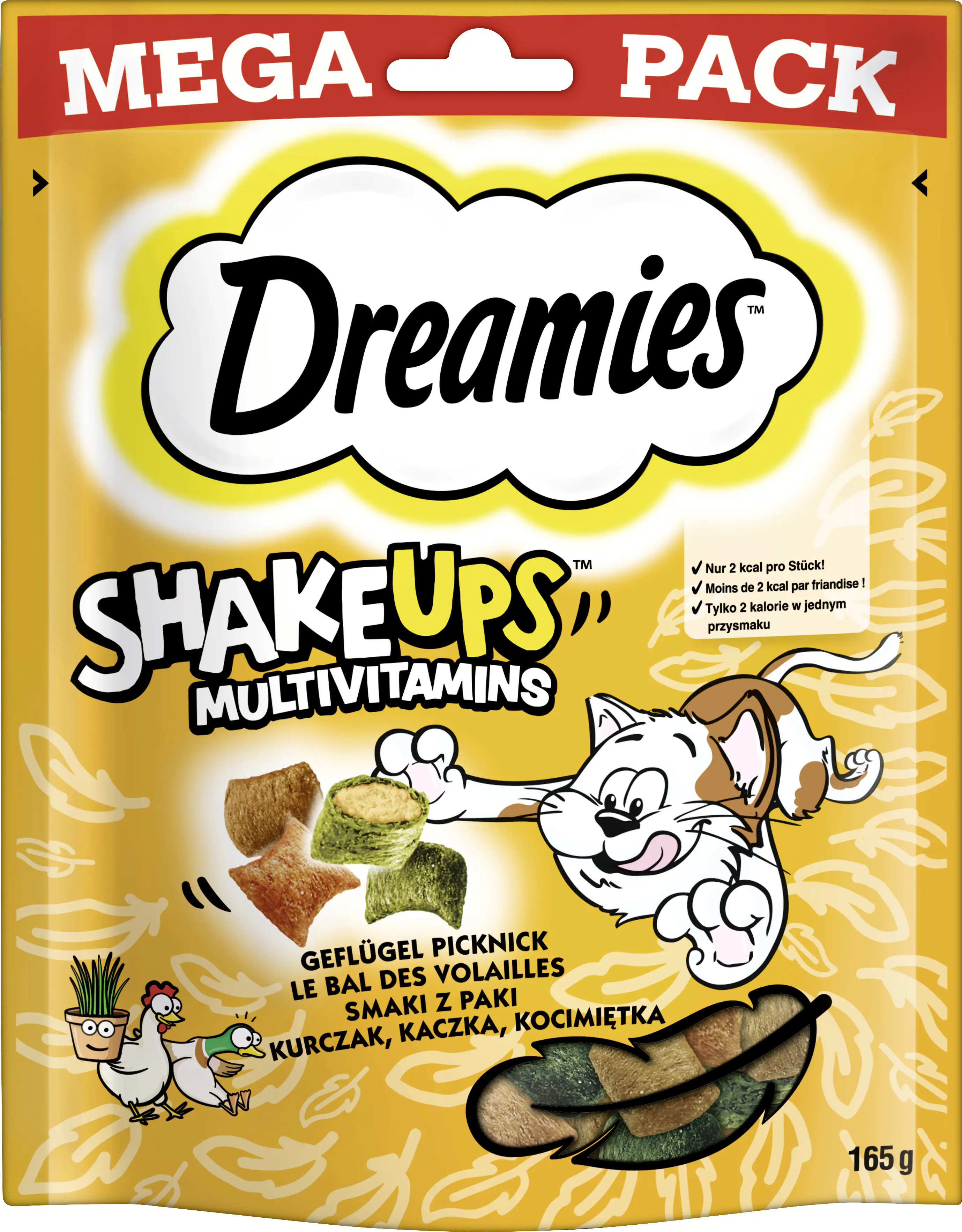 Dreamies ShakeUps Multivitamins Katzen Leckerli 165 g Geflügel Picknick