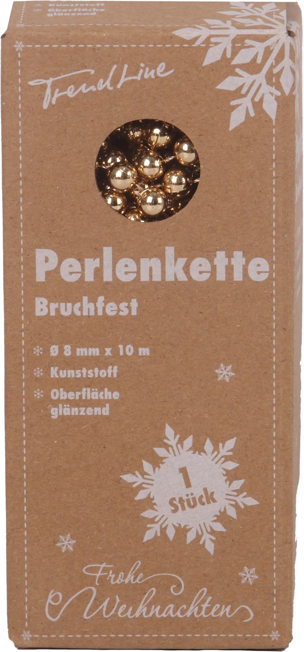 TrendLine Perlenkette bruchfest langlebig 10 m brandy-braun