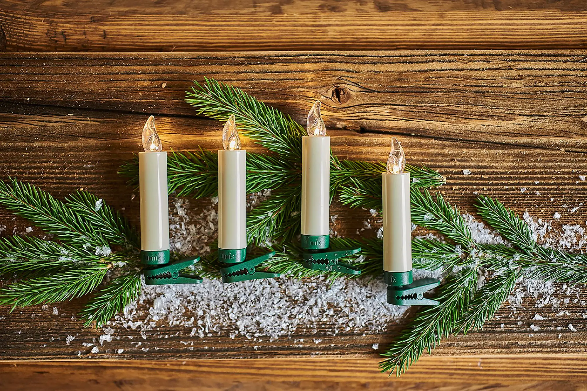 Krinner Lumix Superlight Basisset, 10 LED Kerzen, elfenbein