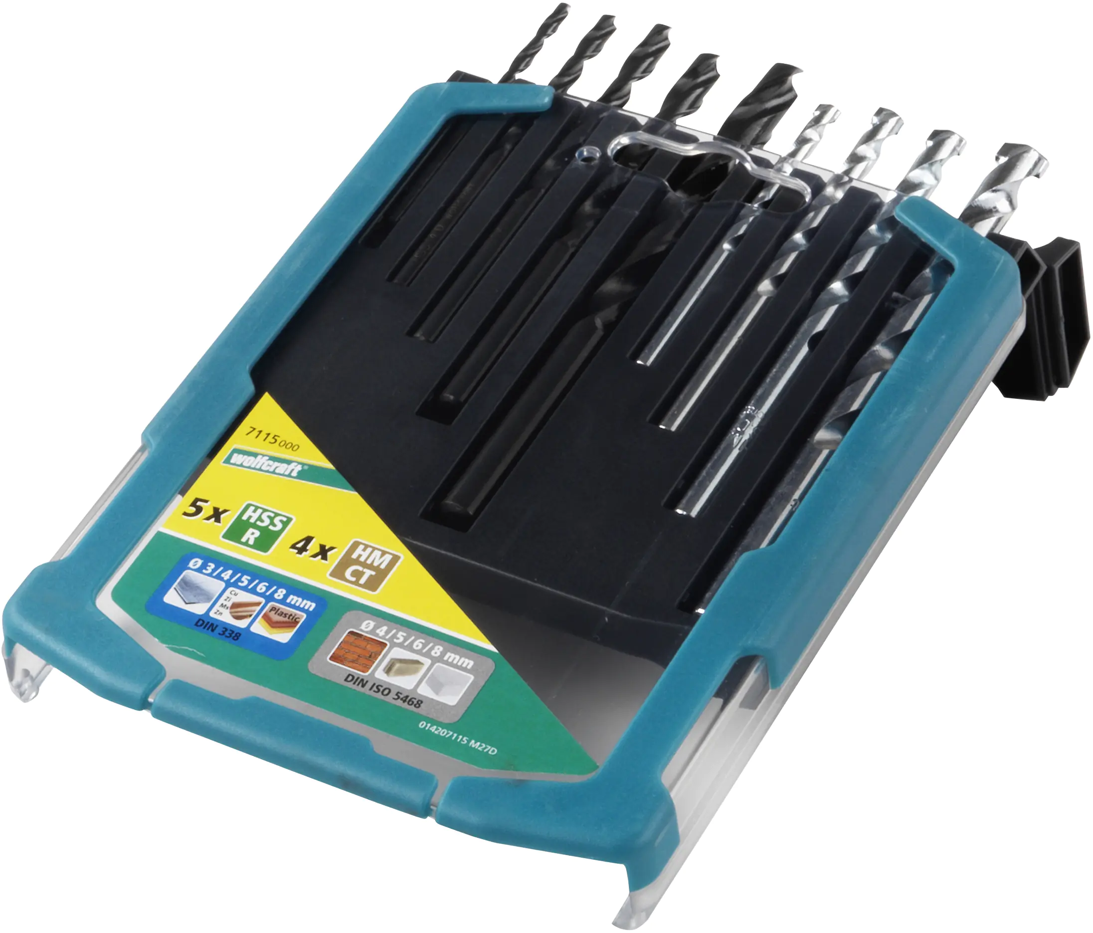 Wolfcraft Bohrer-Set Metall-Stein 9-teilig 7115000 Ø 3 - 8 mm Rundschaft Wolfcraft Bohrer-Set Metall-Stein 9-teilig 7115000 Ø 3 - 8 mm Rundschaft