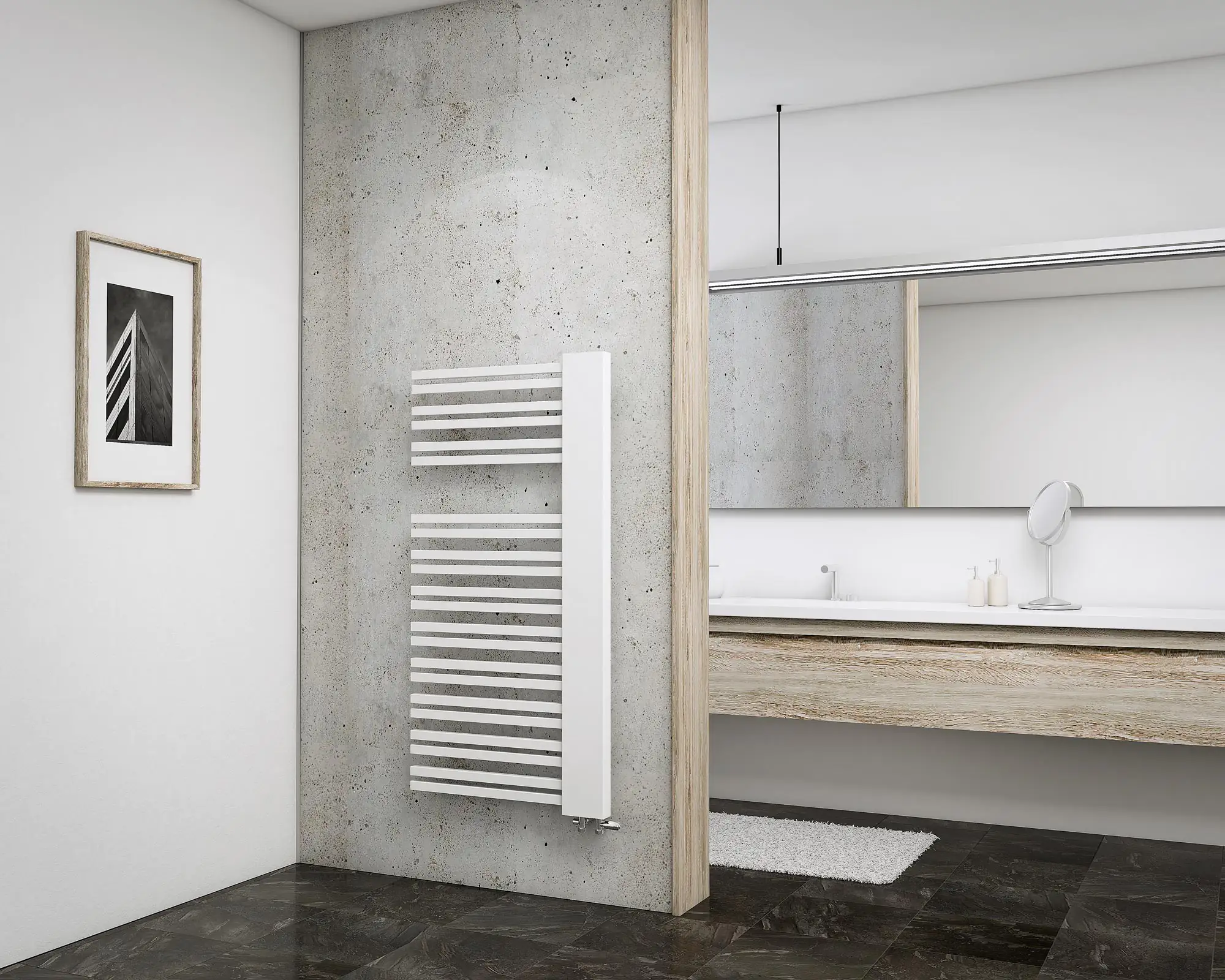 4060991039980_2 Schulte Badheizkörper Bologna 121 x 60 cm weiß 690 Watt Version rechts