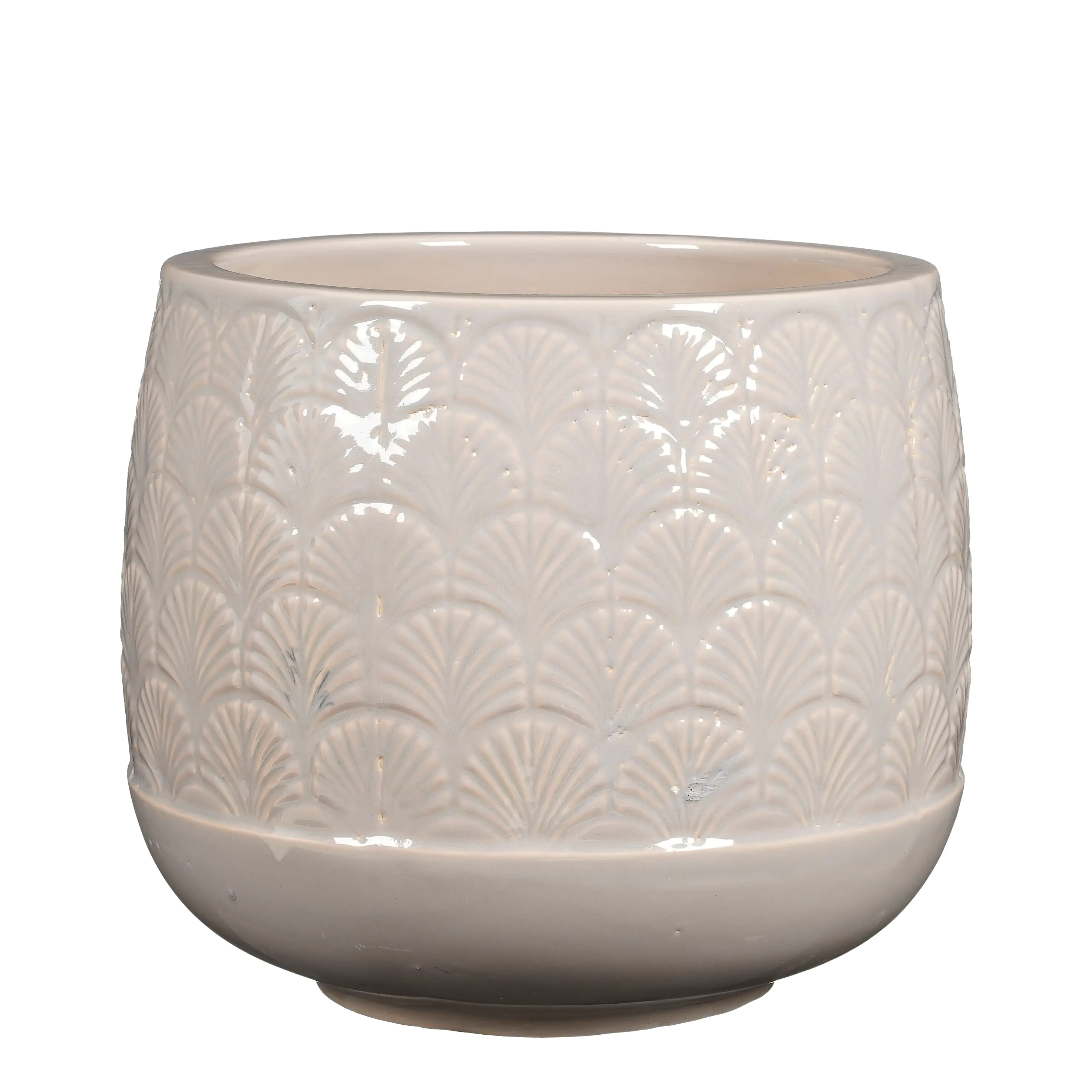 Mica Decorations Pflanztopf Oran Ø 37 x 32 cm hellgrau