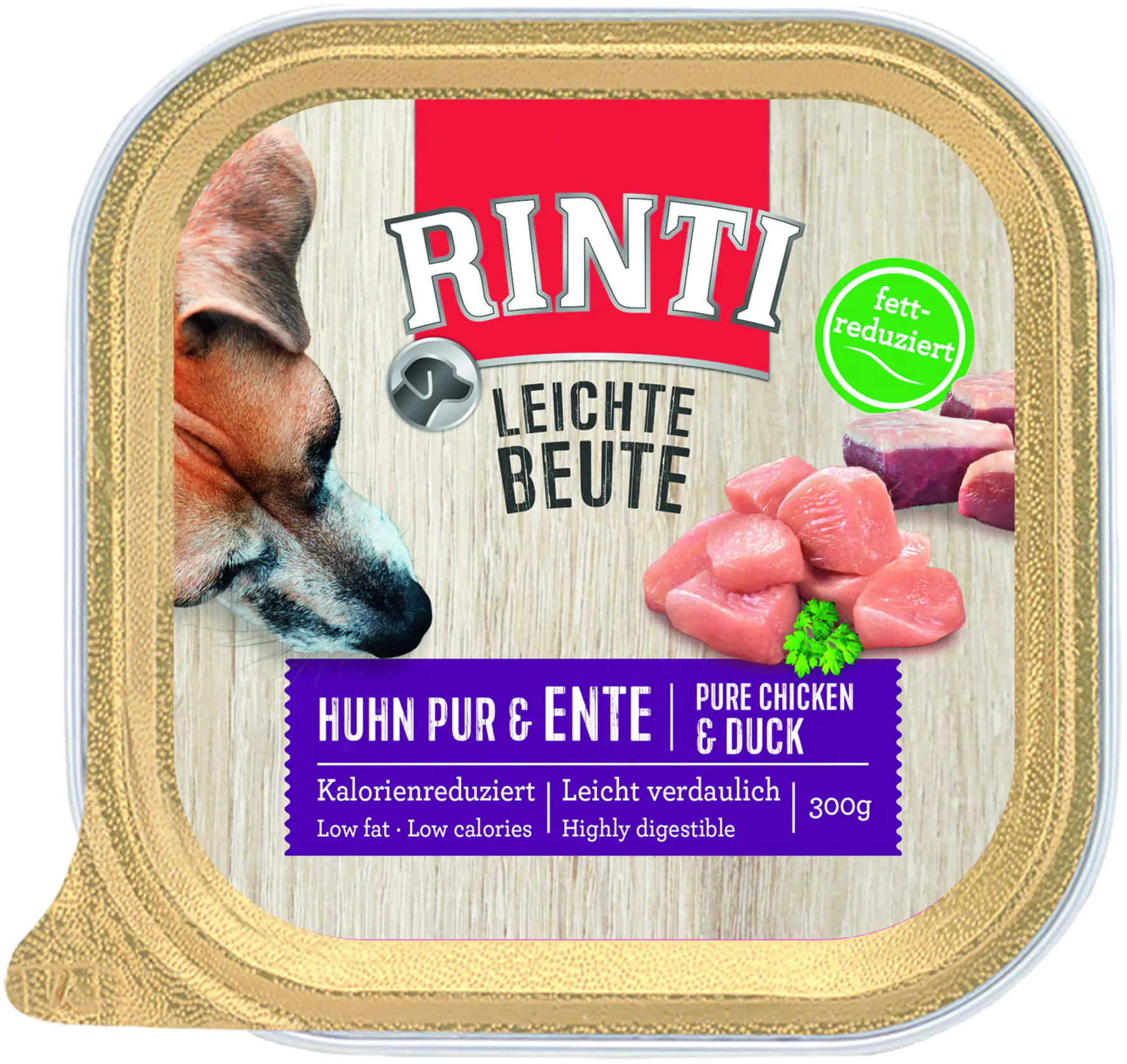 Rinti Hundenassfutter Leichte Beute Huhn Pur & Ente 300 g
