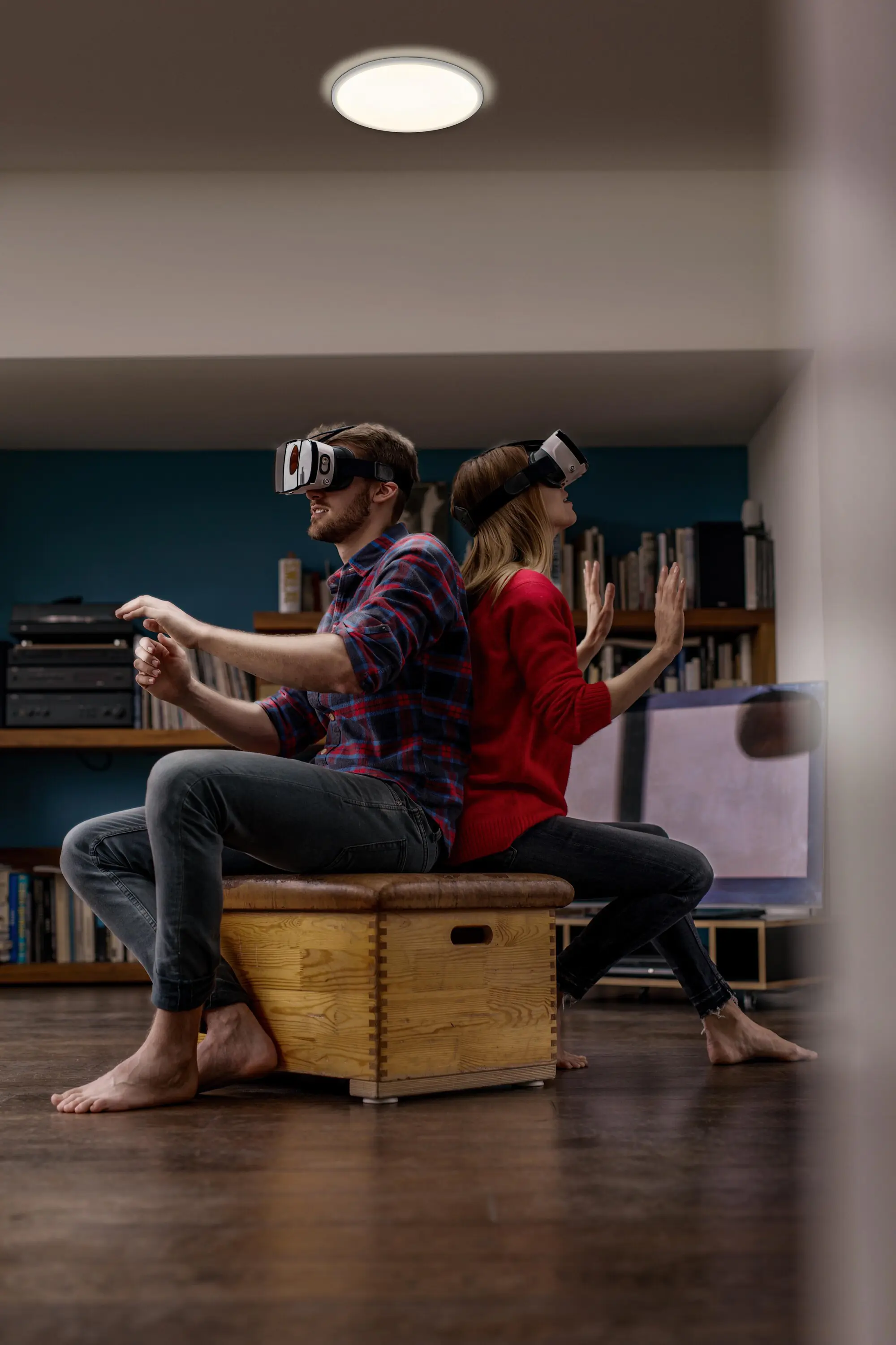 Ledvance Smart+ LED Deckenleuchte Orbis Ceiling weiß Ø 40 cm 25 W RGBW