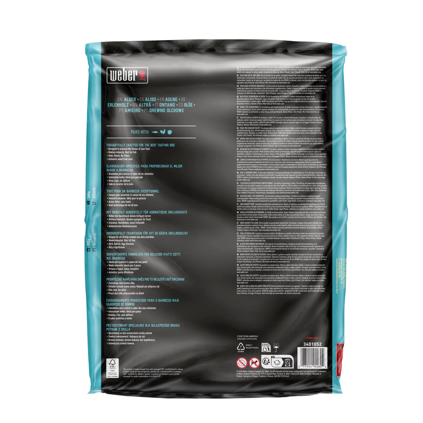 Weber Grill-Holzpellets SmokeFire Erle 8 kg