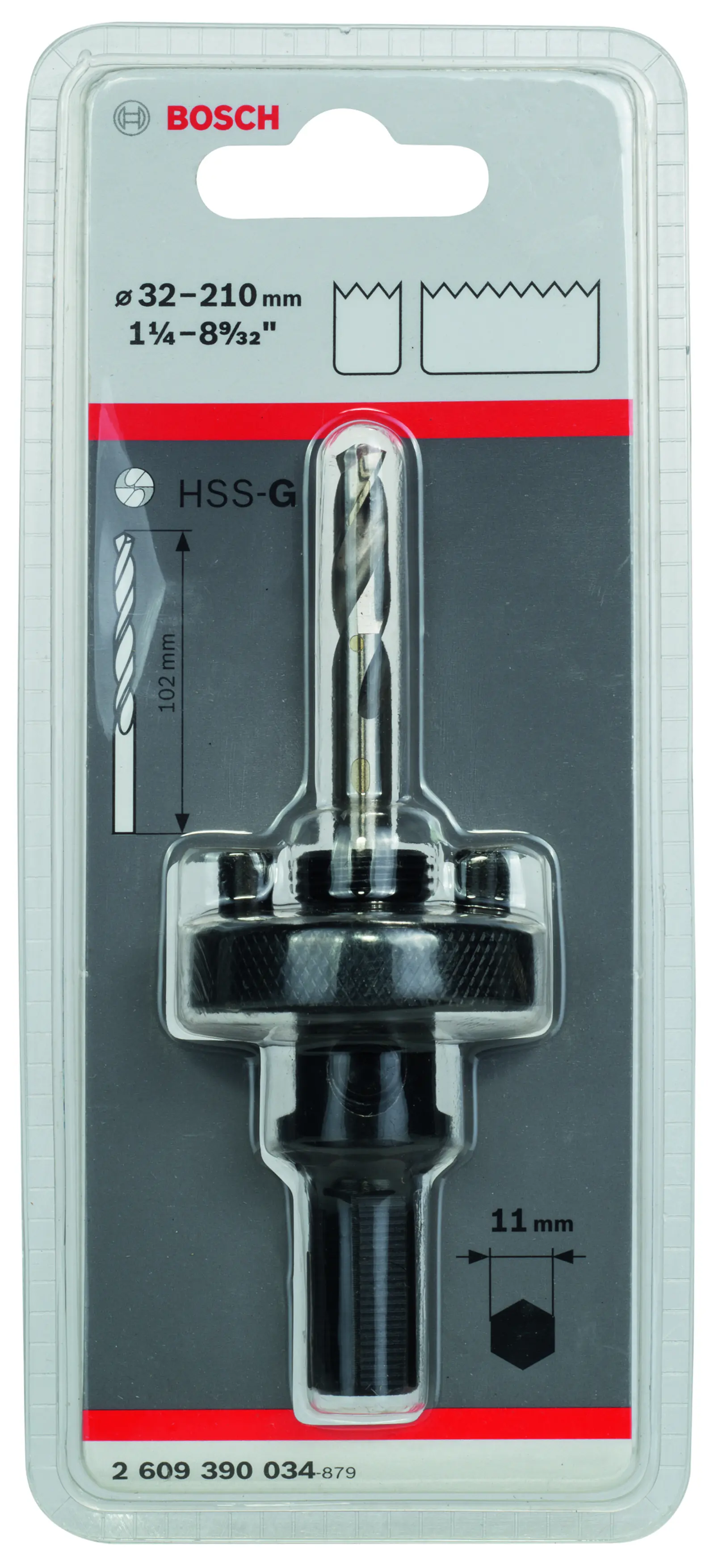 Bosch Sechskant-Steckdosenadapter für Lochsägen 32 bis 210 mm