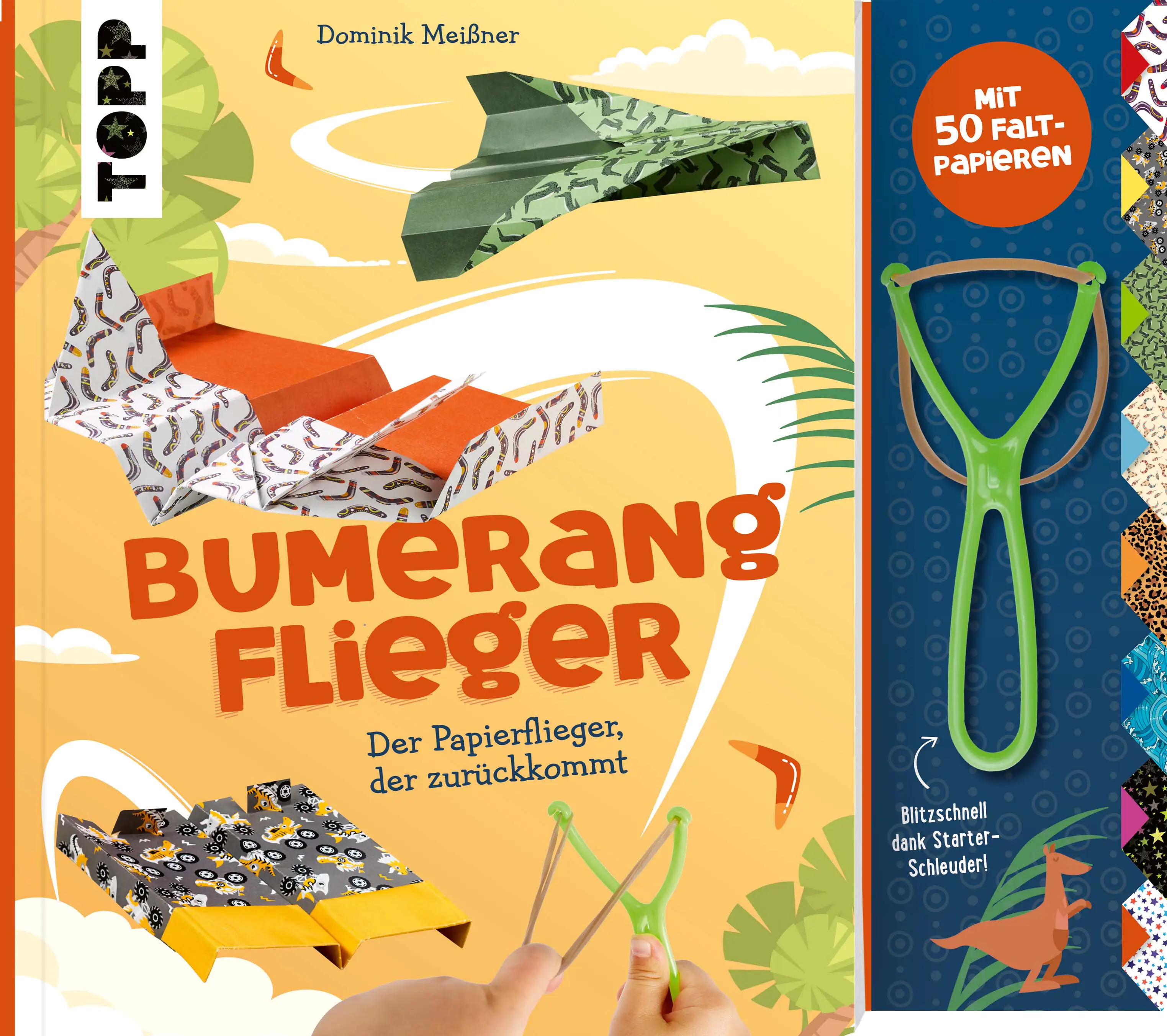 Bastelbuch Bumerang-Papierflieger mit Schleuder Bastelbuch Bumerang-Papierflieger mit Schleuder
