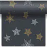 Duni Tischläufer Snowstars Black multi 480 x 40 cm - 1 Stück