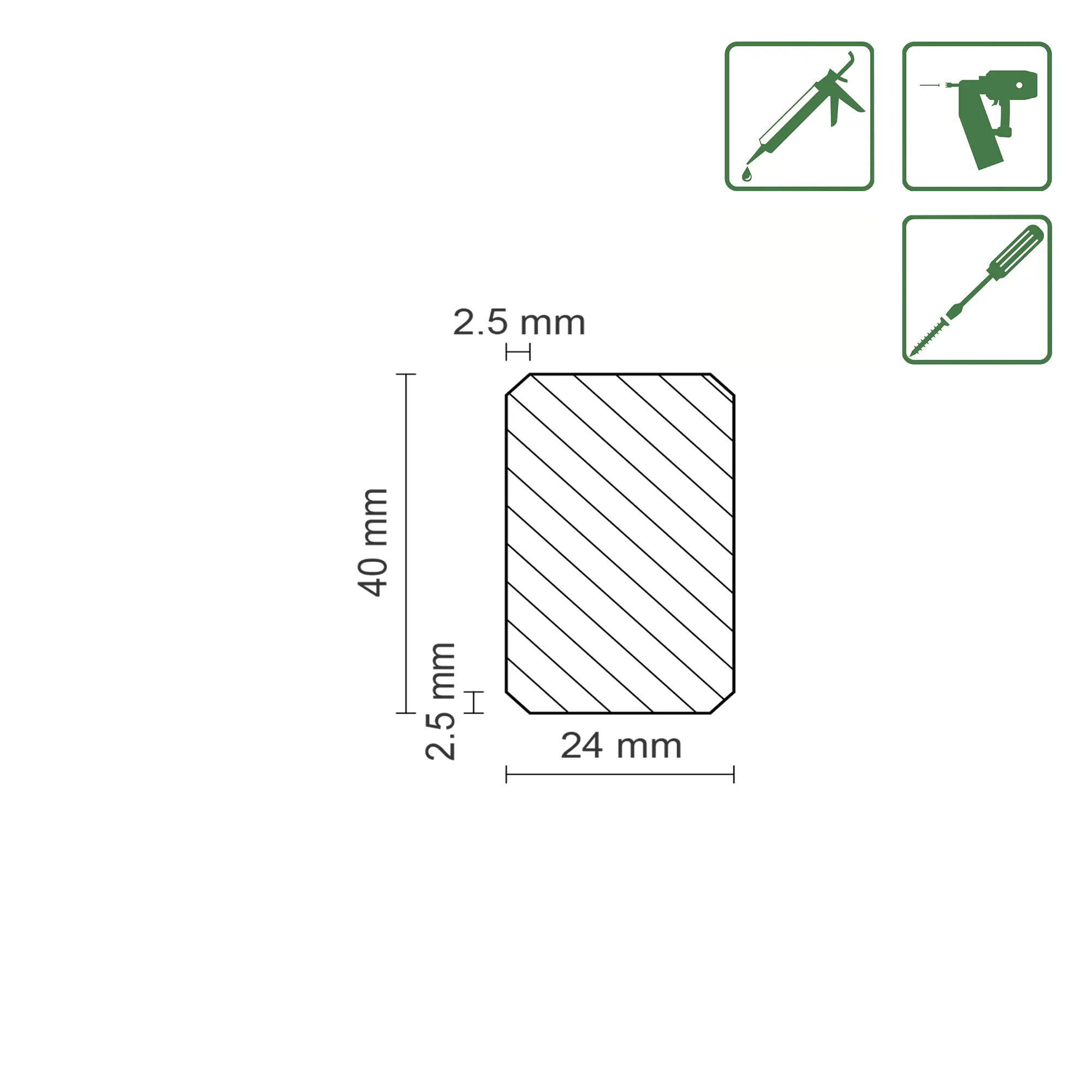 FN Neuhofer Rahmen Wood Pro 240 cm 40 x 24 mm Fichte