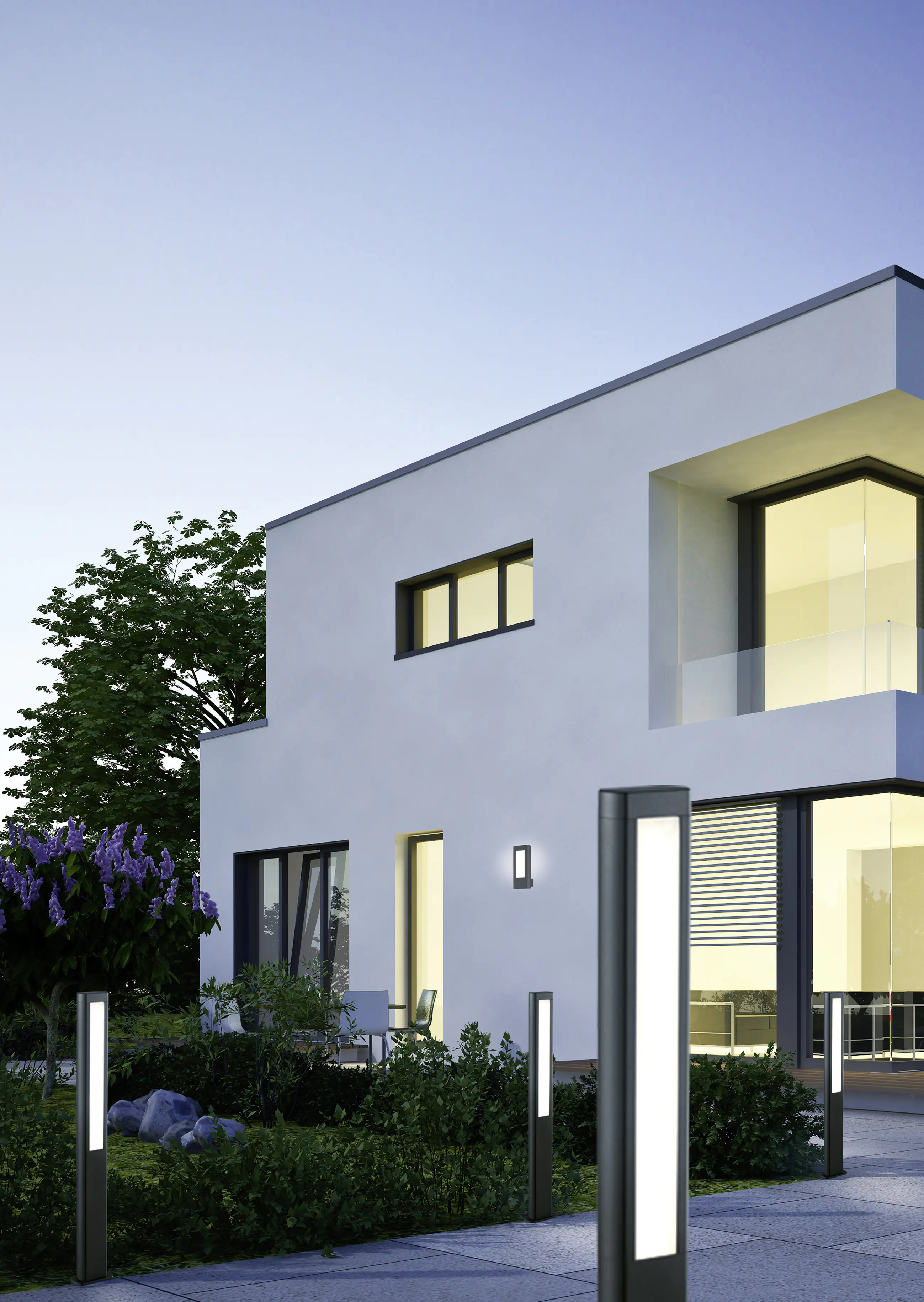 Trio Leuchten LED Außen-Wandleuchte Rhine anthrazit warmweiß