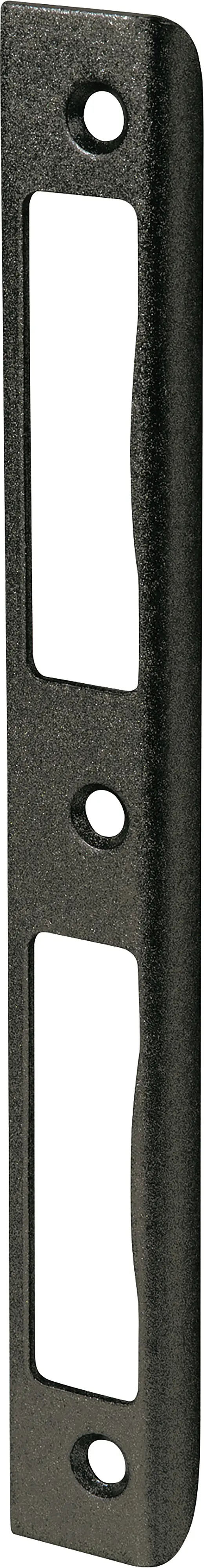 Alpertec Winkelschließblech für Türgarnitur rechts/links BB schwarz matt 17 x 2 x 0,8 cm