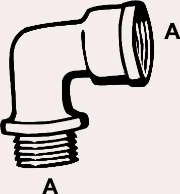 Cornat Winkel messing verchromt 3/4" Innen- und Außengewinde