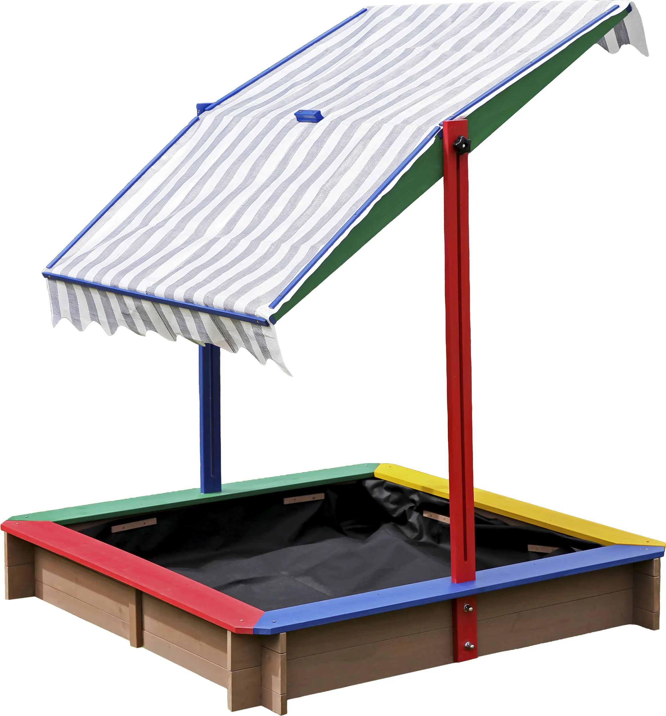 Dobar Sandkasten farbig mit Dach 111 x 111 cm