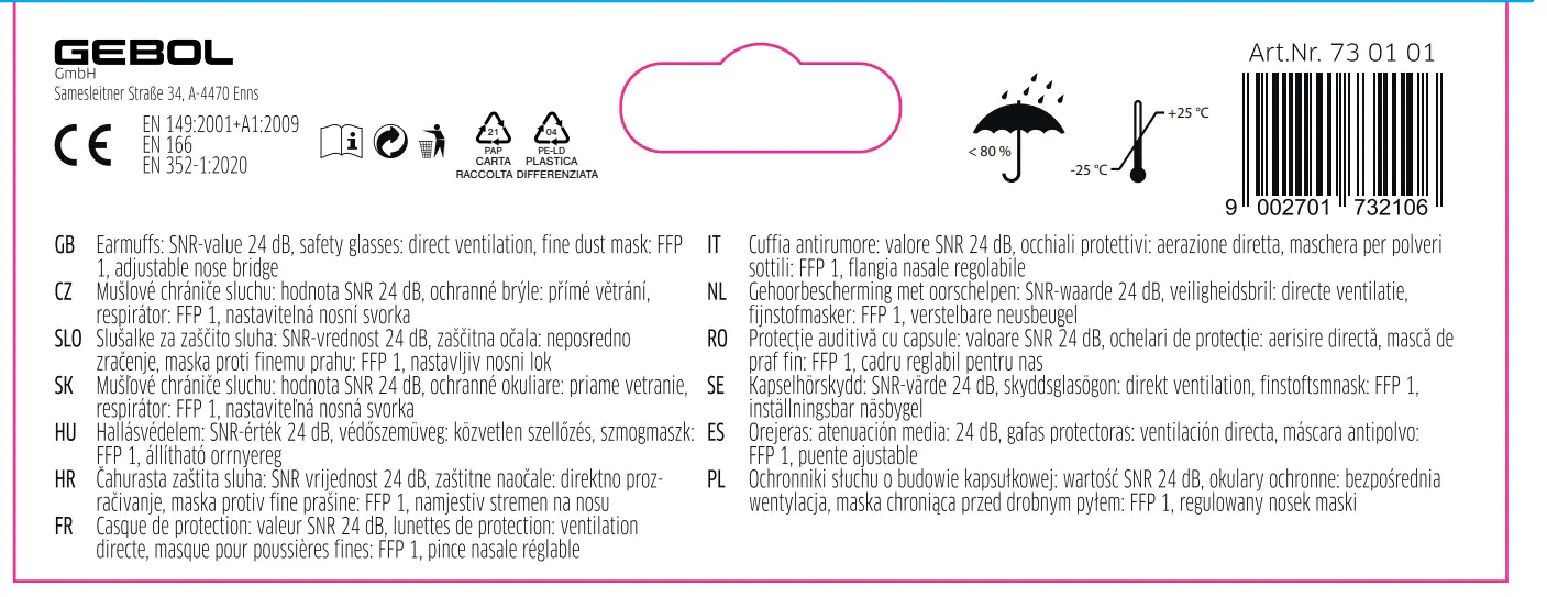 Gebol Arbeitsschutz-Set Basic 3-teilig