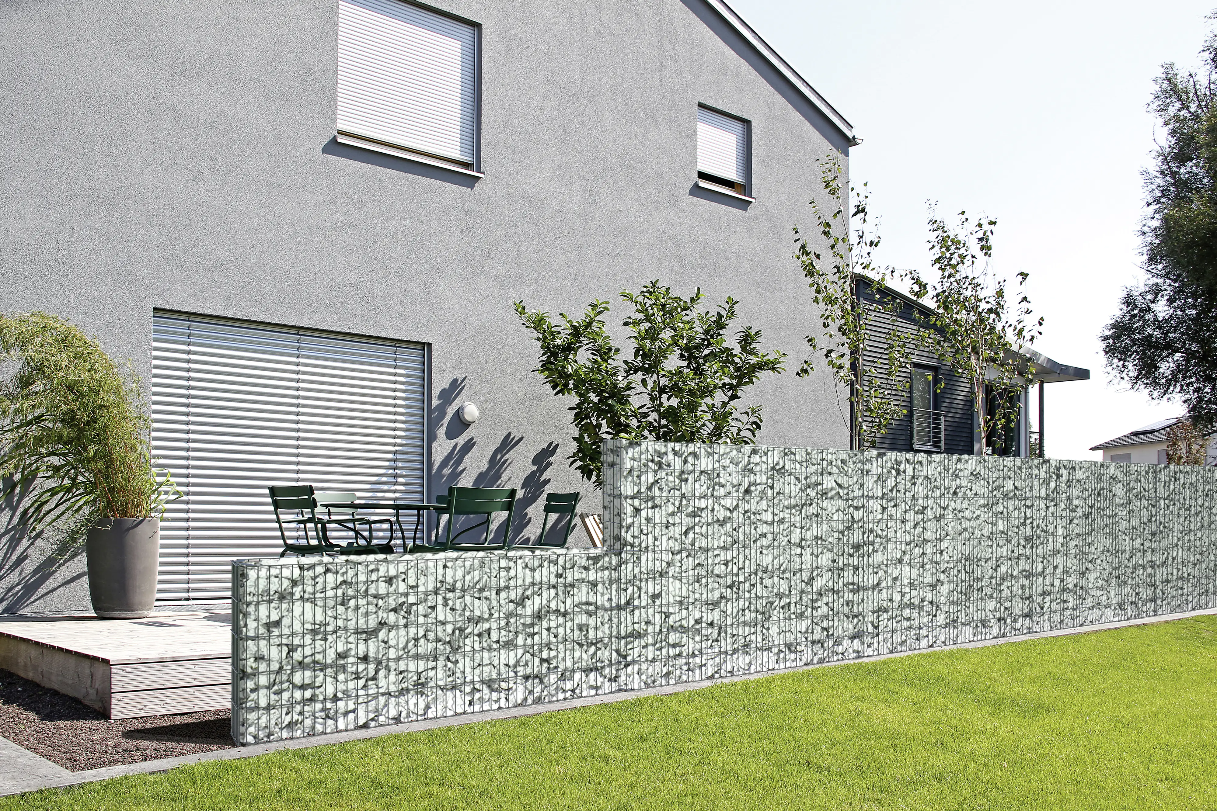 Alberts Gabionen Anbauset Cluster 200 x 80 cm anthrazit zE