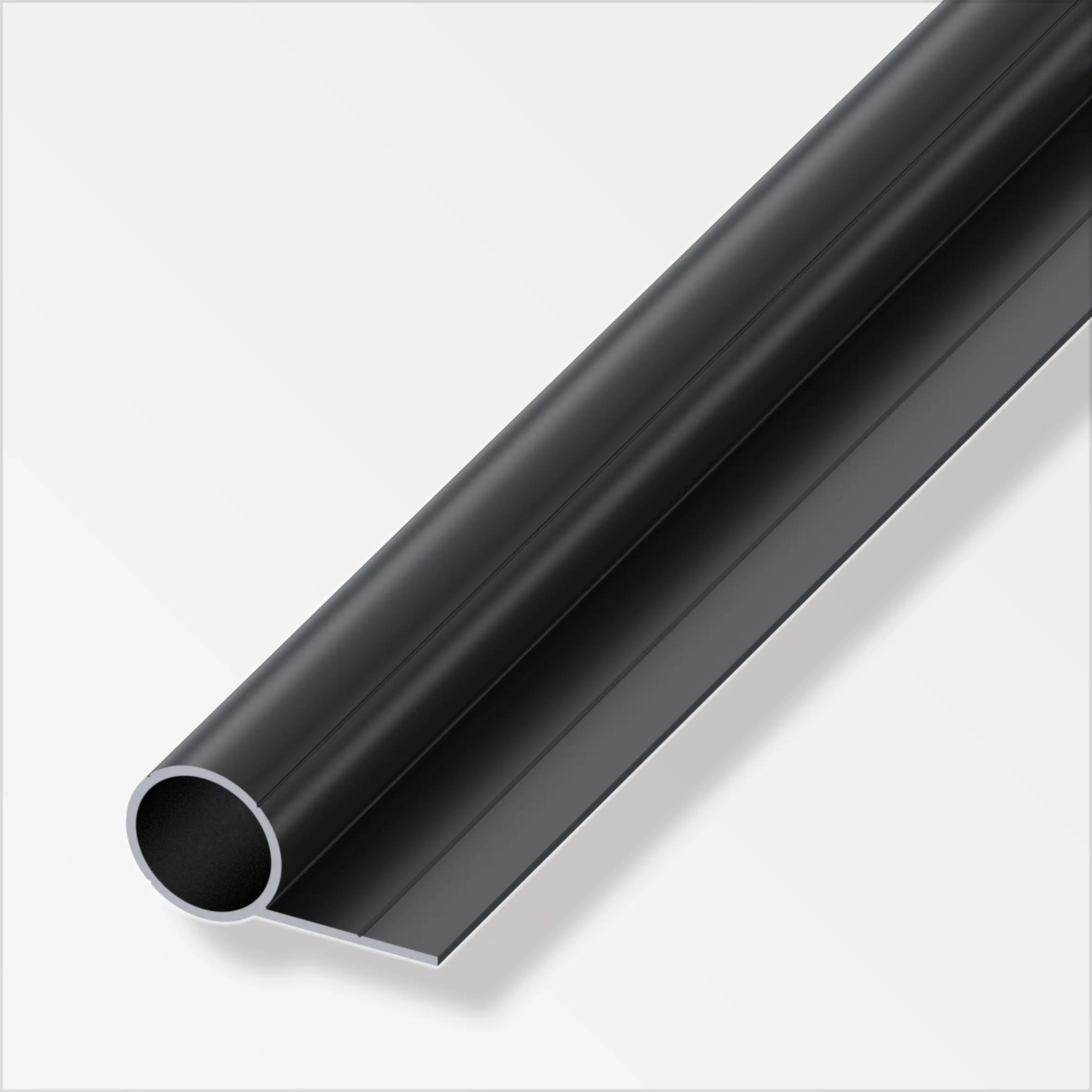 alfer Combitech Rundrohr Aluminium mit 1 Schenkel Ø 23,5 mm x 2,5 m schwarz