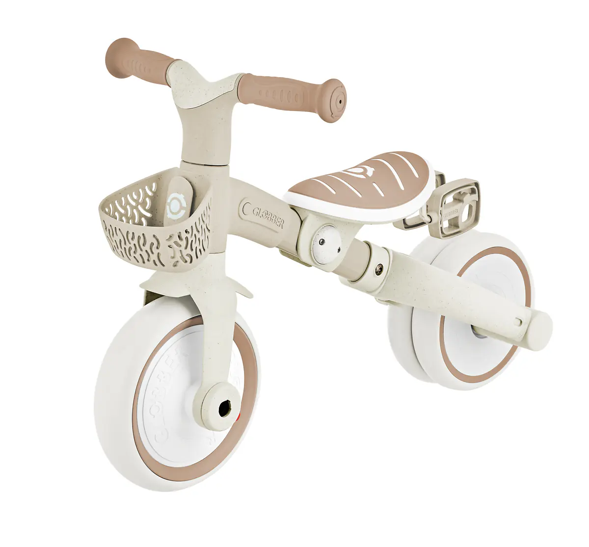 Globber Dreirad für Kinder Learning Trike 3-in-1 Plus Eco taupe