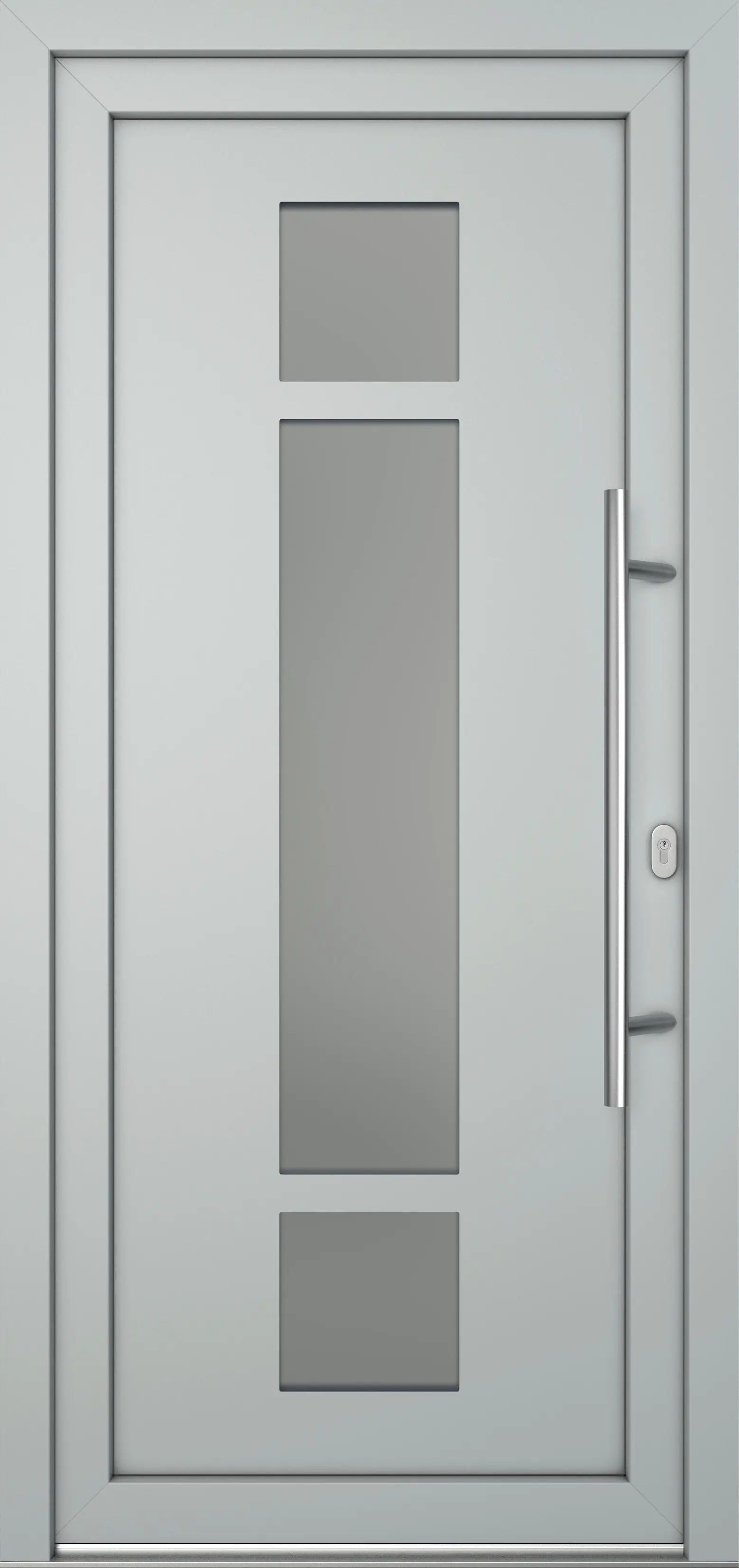 Meeth Haustür Optimal Pro PVC Modell 102 98 x 208 cm DIN Rechts weiß/lichtgrau Meeth Haustür Optimal Pro PVC Modell 102 98 x 208 cm DIN Rechts weiß/lichtgrau