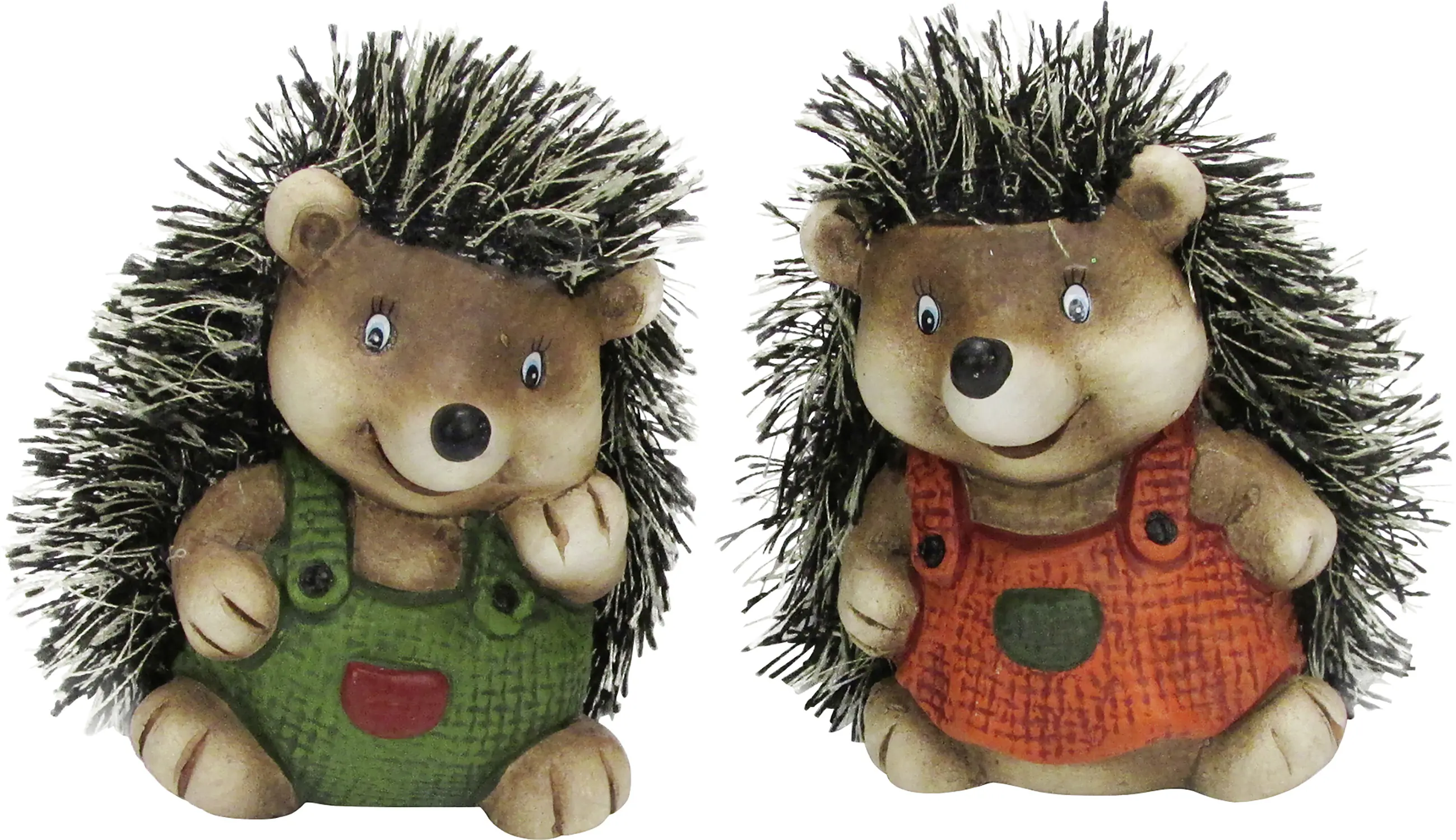 Igel Keramik 8 x 7 x 7 cm braun grün rot 