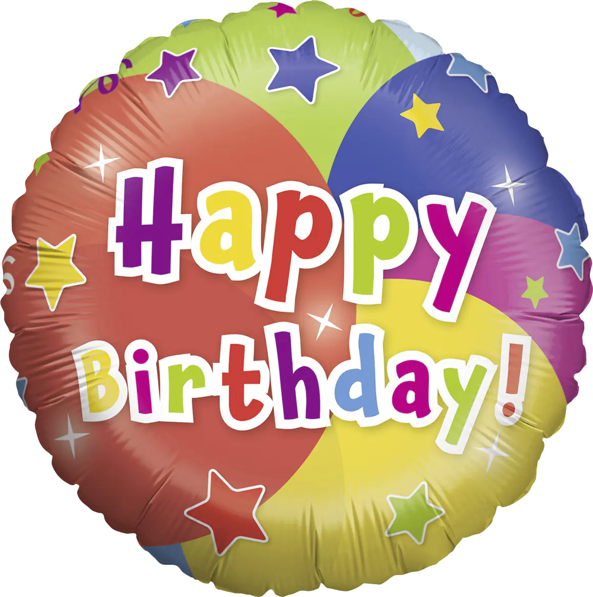 Folienballon Happy Birthday bunt Ø 45 cm Folienballon Happy Birthday bunt Ø 45 cm