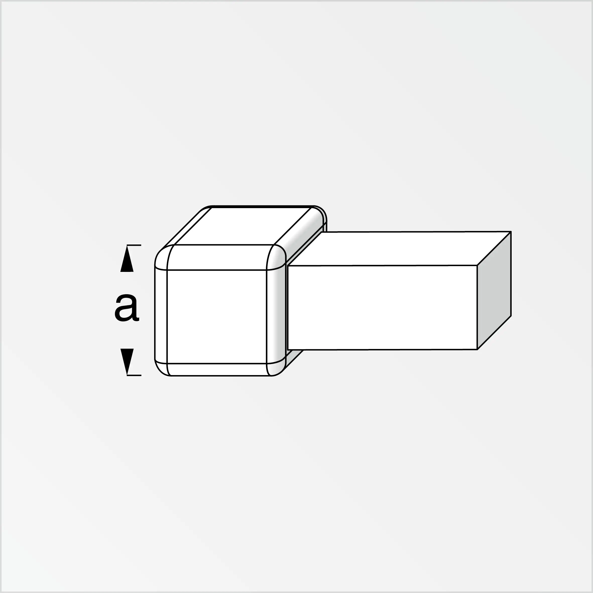 alfer Quadrat-Fliesenecke Edelstahl poliert