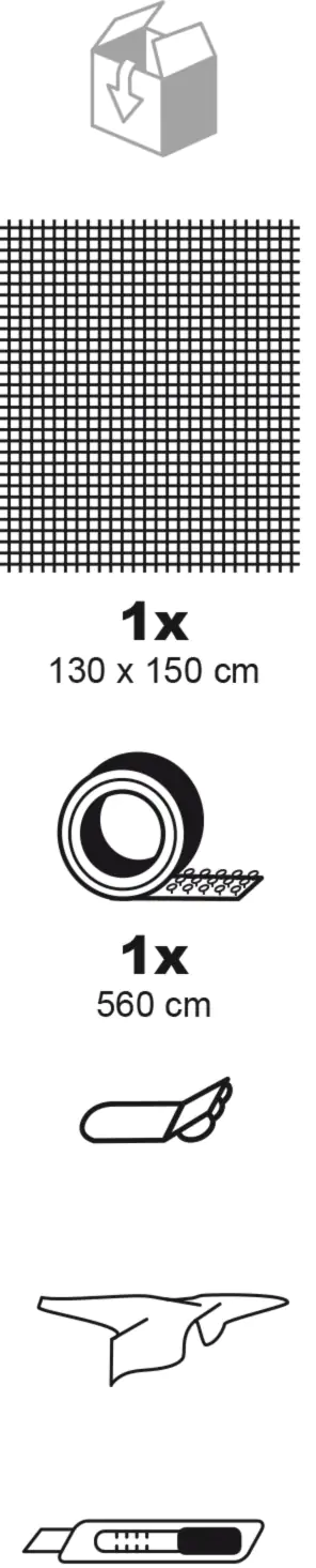 Schellenberg Fliegengitter 130 x 150 cm anthrazit kürzbar